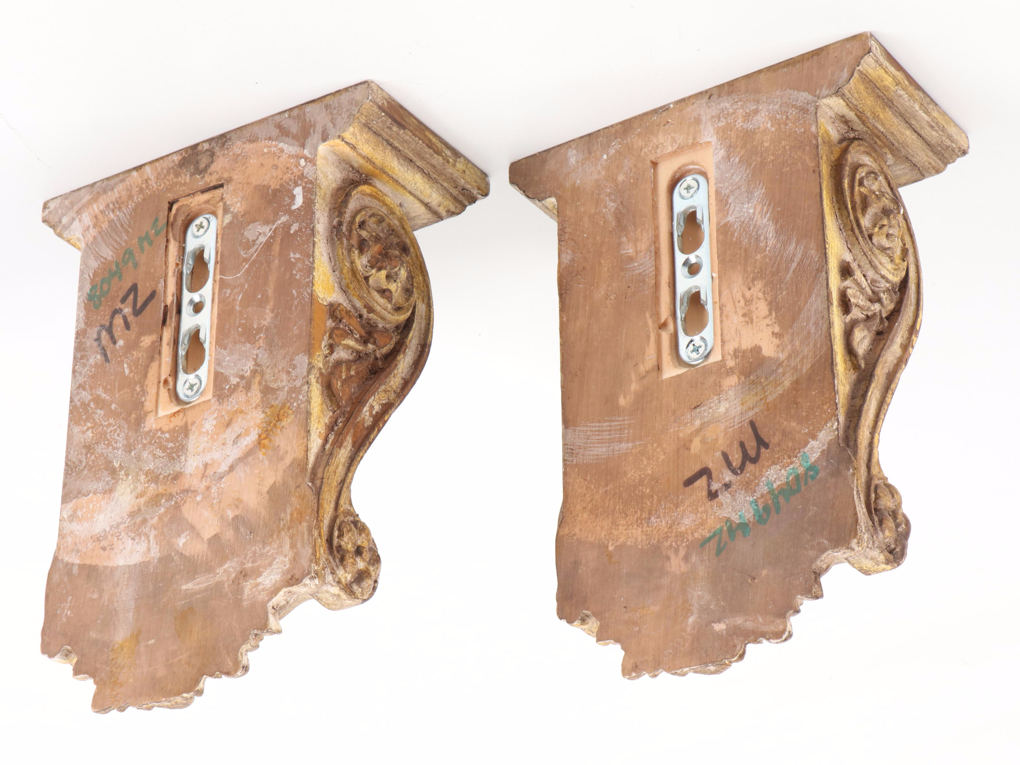 Neoclassical Style Resin Acanthus Leaf Corbels and Other Candlestick