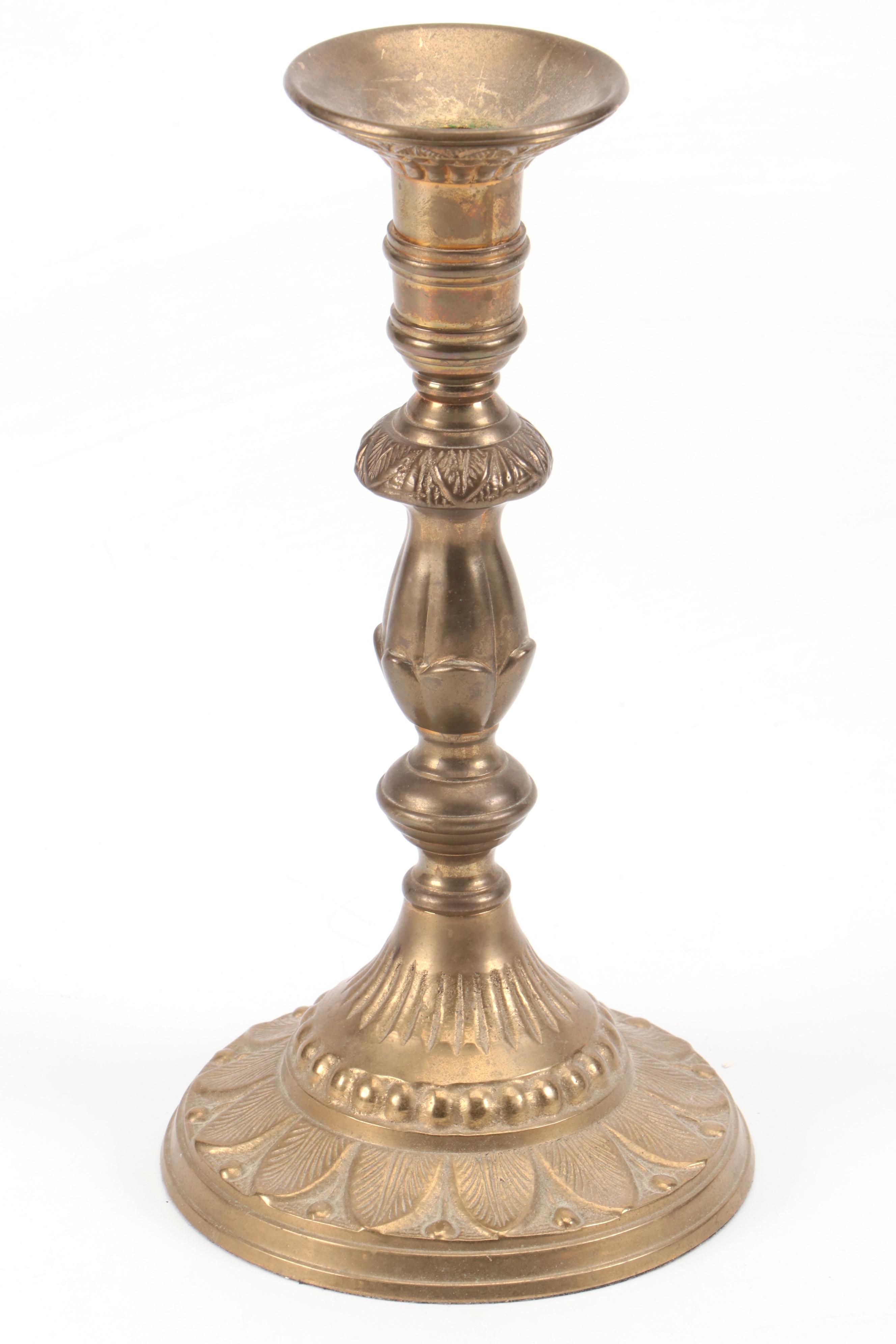 Neoclassical Style Resin Acanthus Leaf Corbels and Other Candlestick