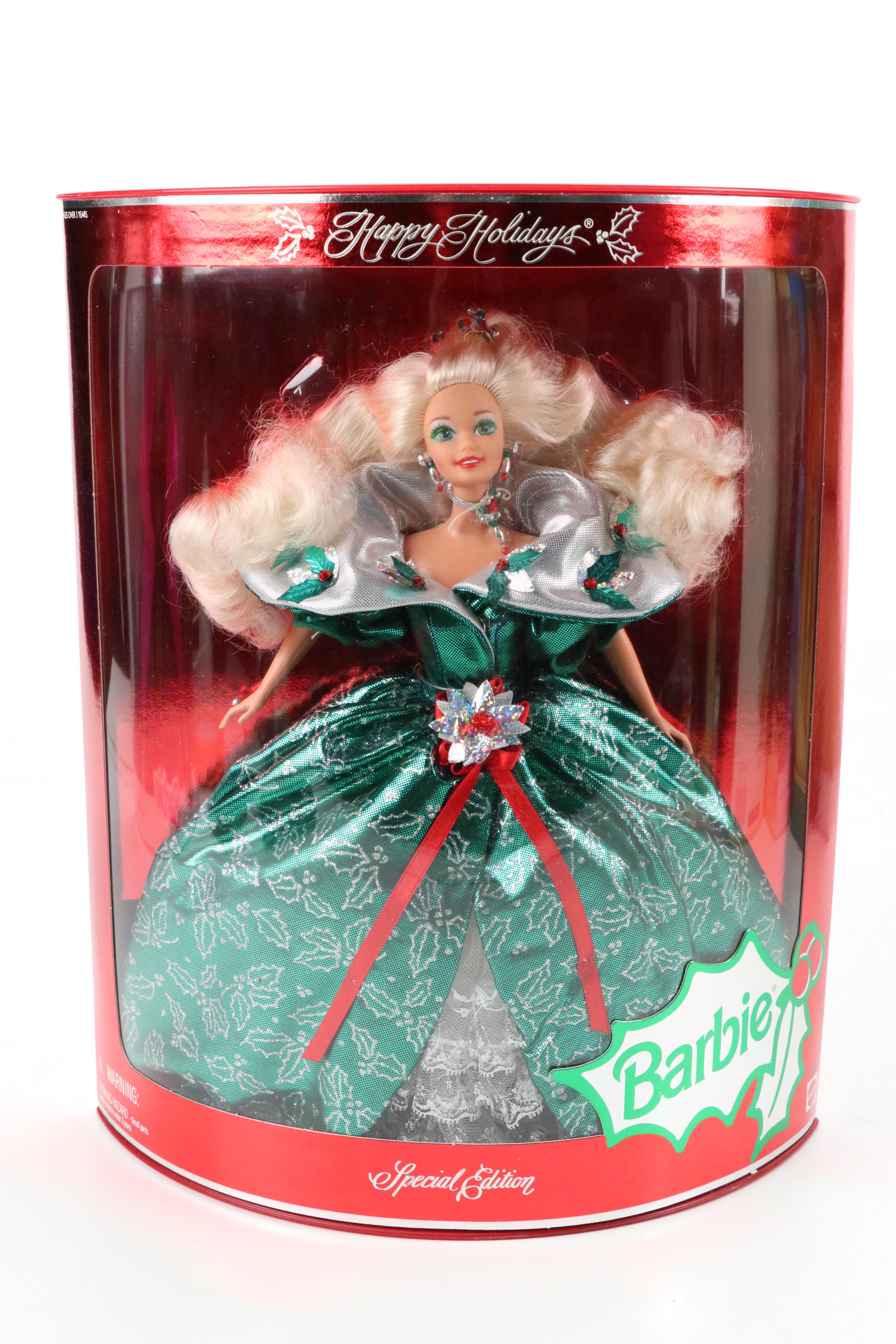 Mattel Barbie Special Edition "Happy Holiday" and "Celebration" Dolls, 1992