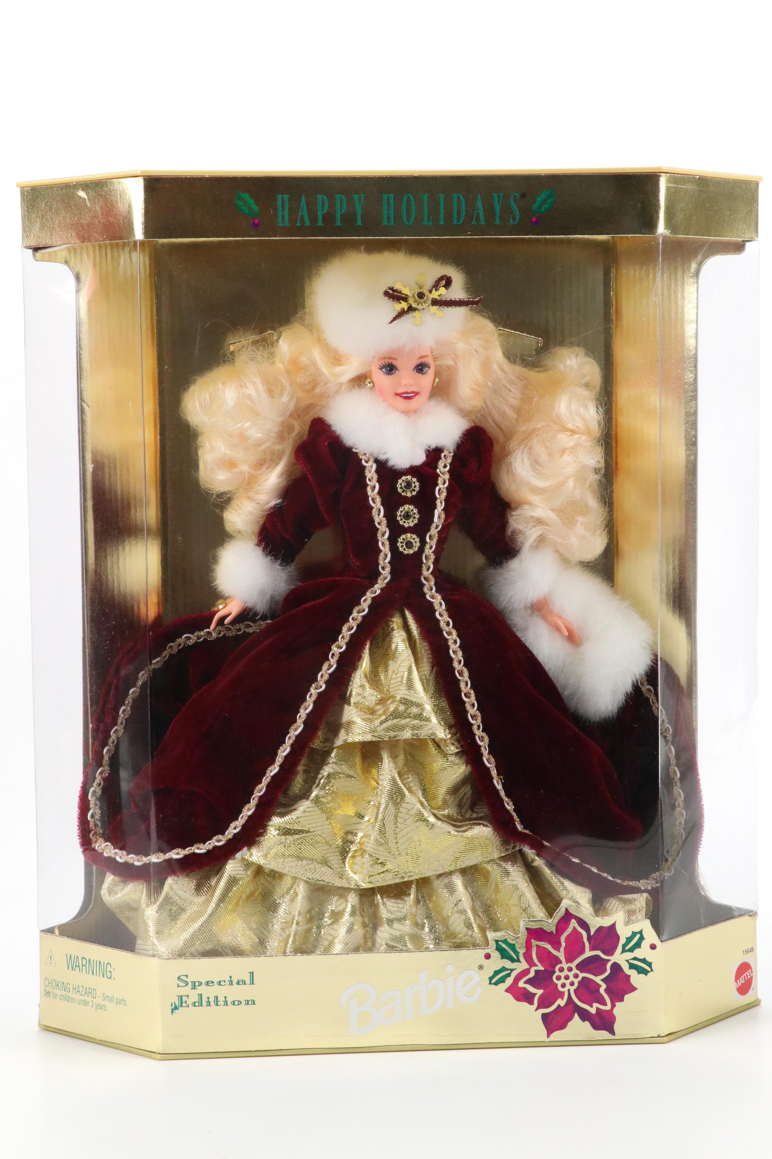 Mattel Barbie Special Edition "Happy Holiday" and "Celebration" Dolls, 1992