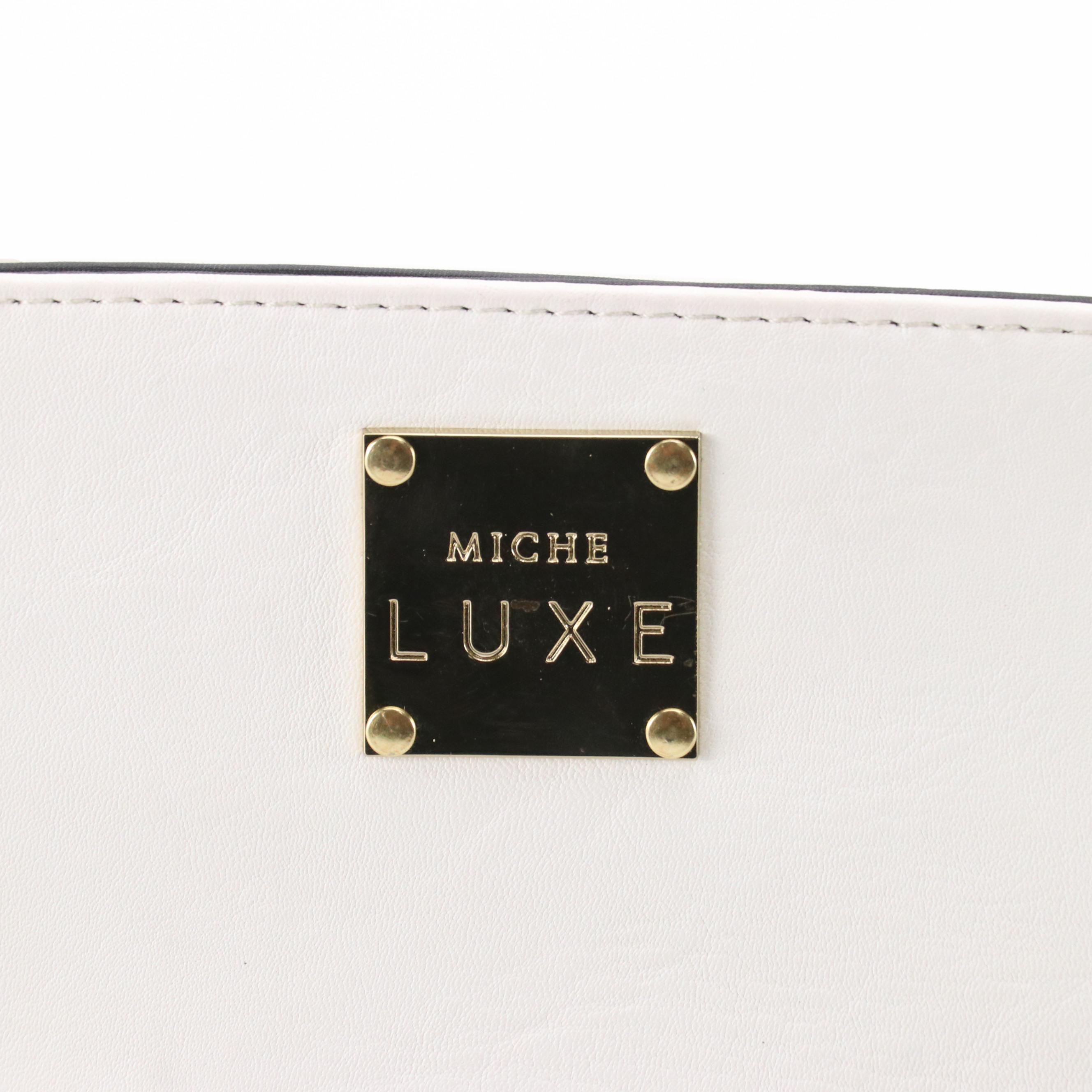 Miche Sorbet Classic Pink Faux Leather Clutch & Rhiane Lux Classic Handbag