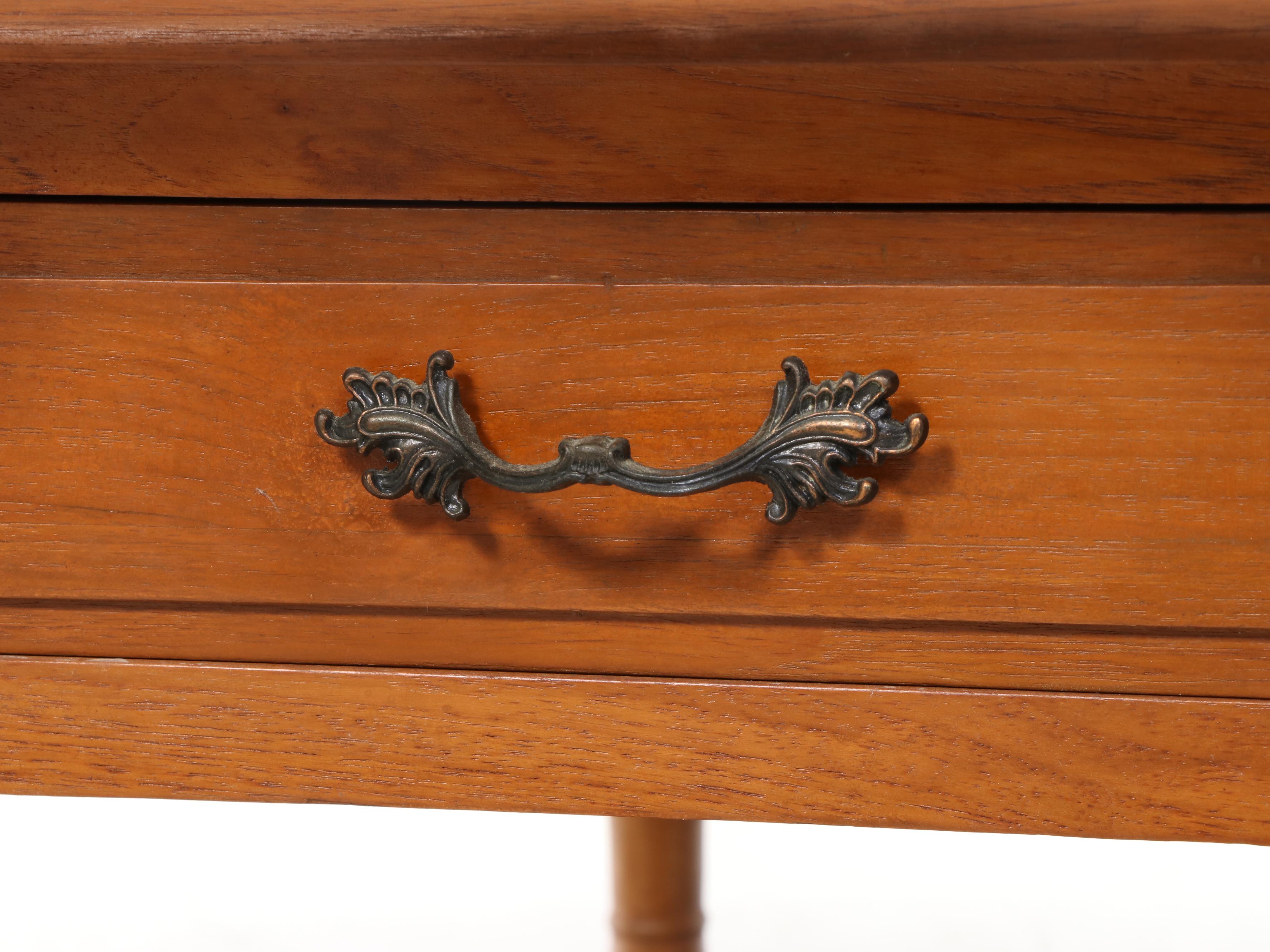 Carved Maple Drop Leaf Tea Cart, Mid to Late 20th Century