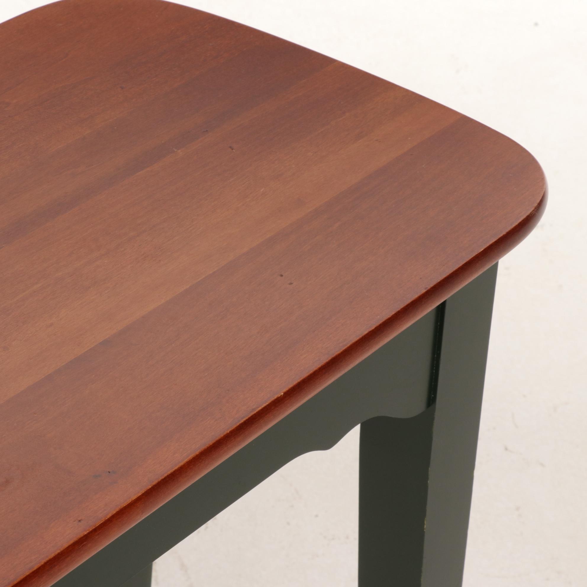 Riverside Furniture Hardwood Sofa Table with Green Stained Base, 21st Century