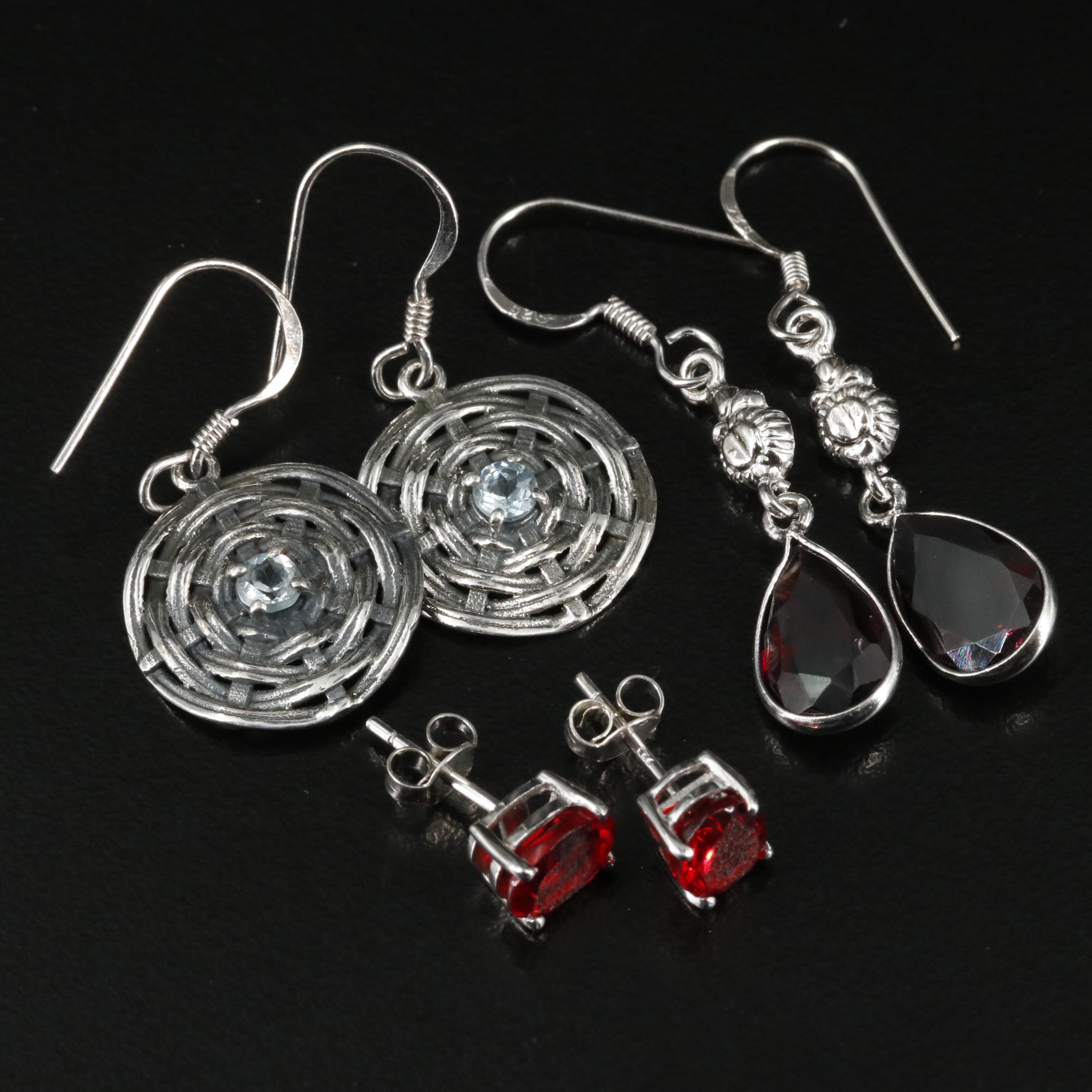 Group of 14 Assorted Sterling Silver Rings, Necklaces, Earrings, and Pendants