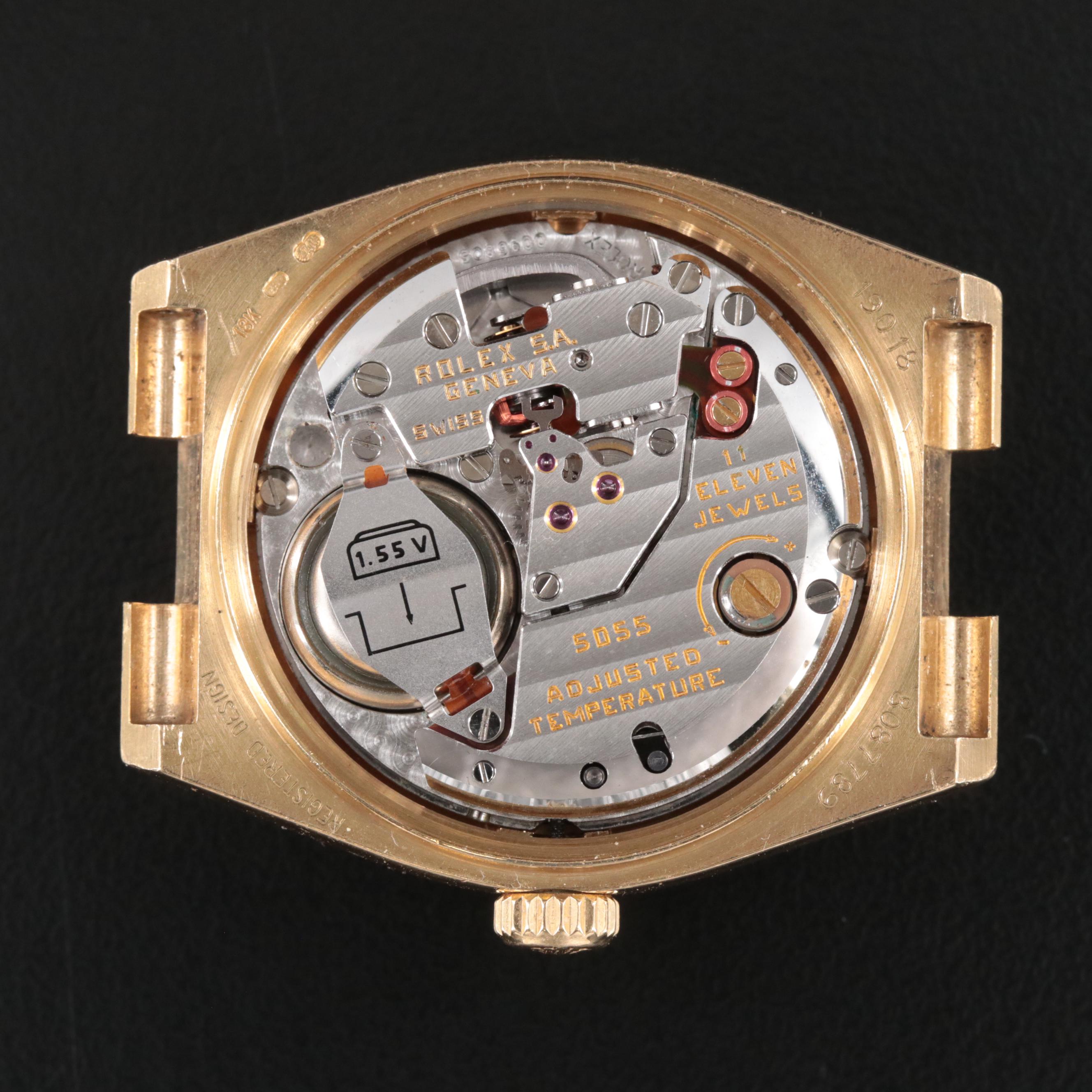 1983 Rolex Custom Diamond Dial OysterQuartz Day-Date Watch