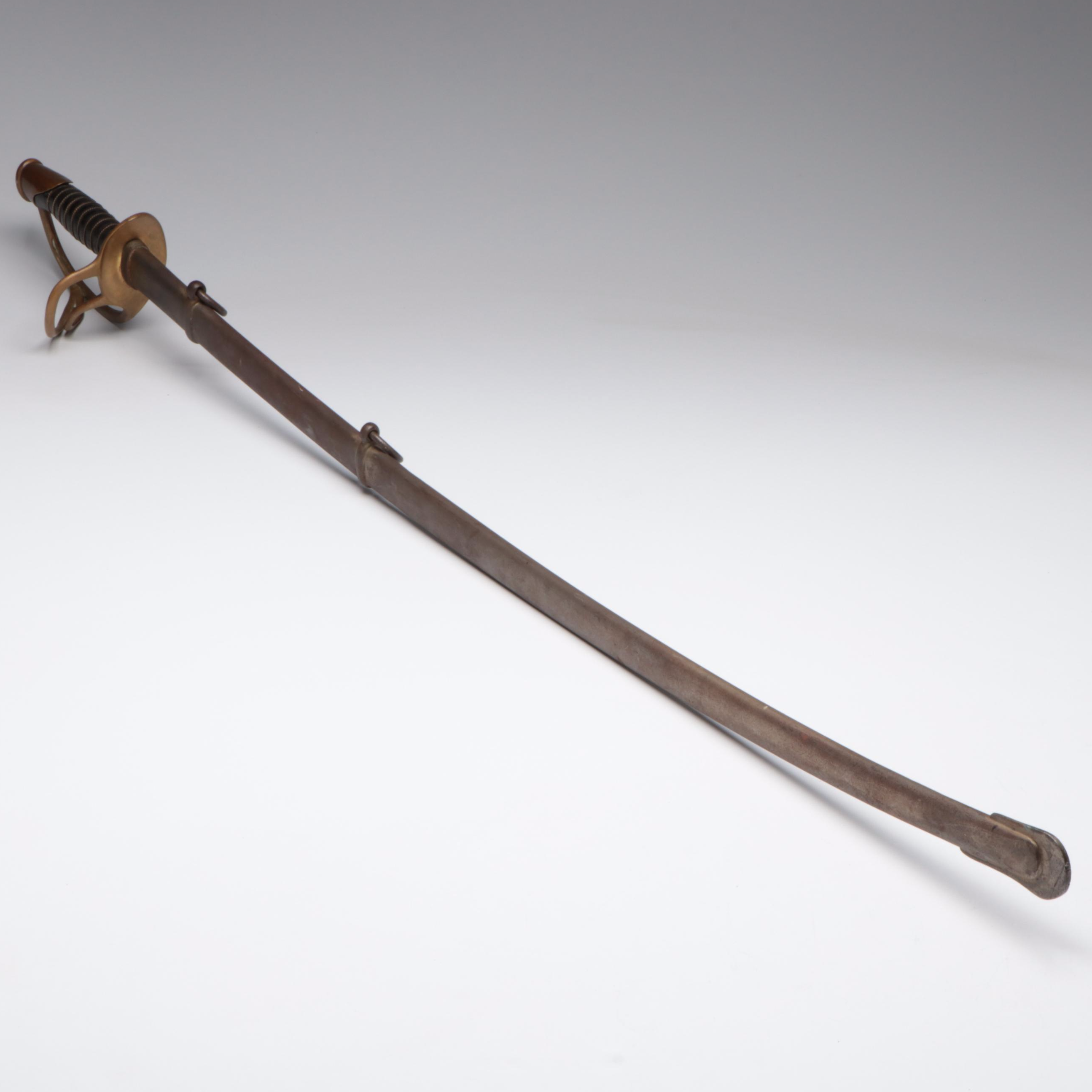 Civil War Era M-1860 Light Cavalry Saber with Scabbard