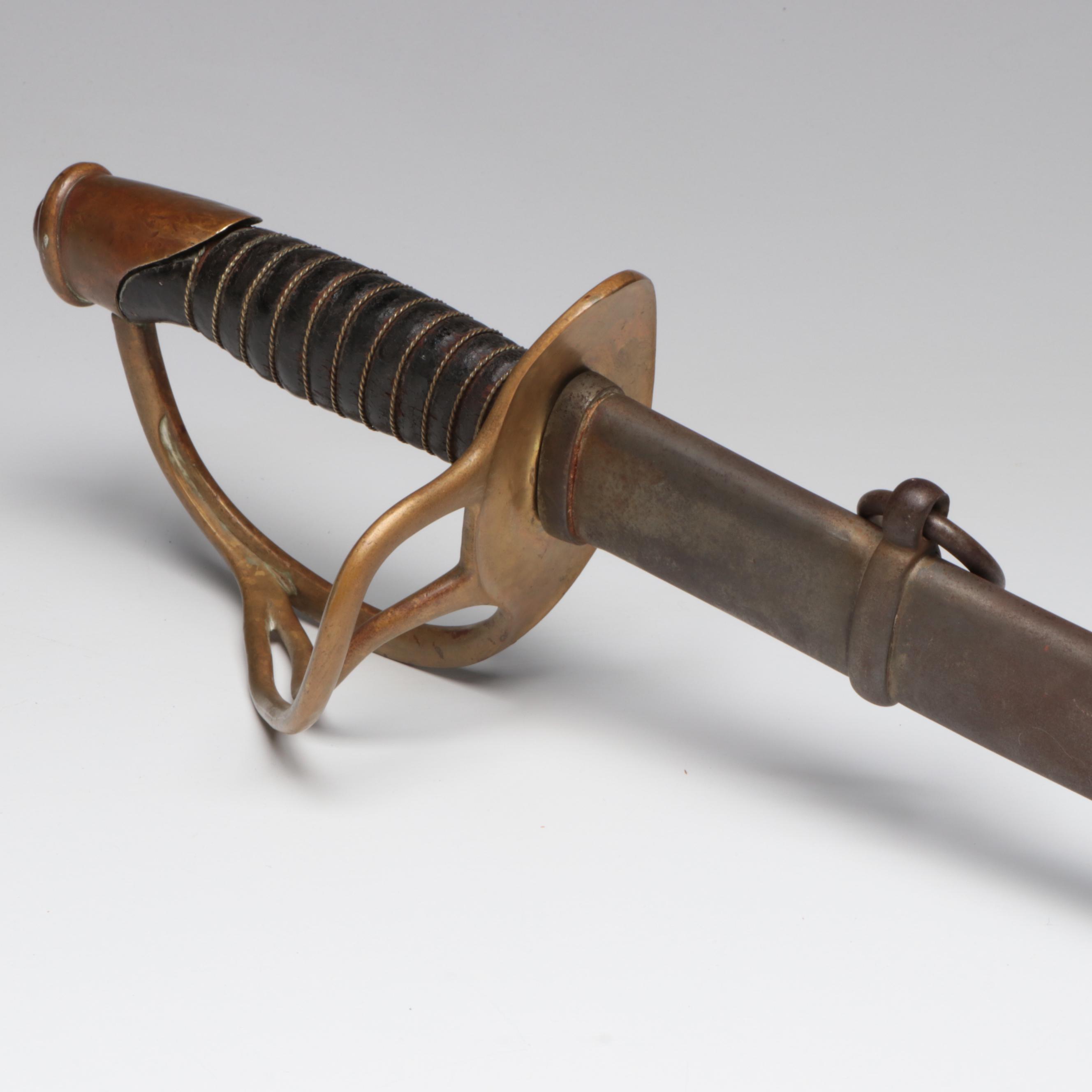 Civil War Era M-1860 Light Cavalry Saber with Scabbard