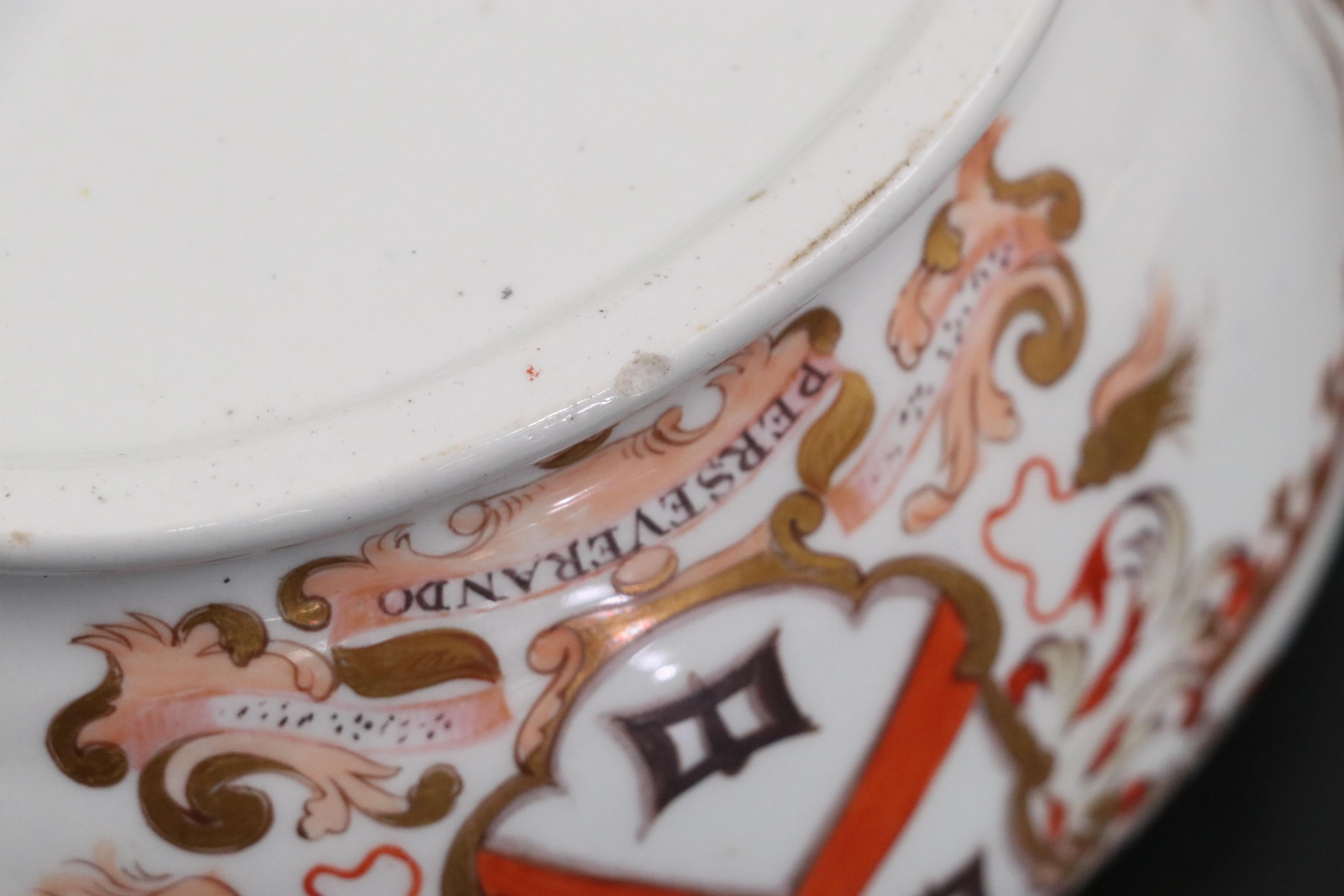 Worcester Heraldic Porcelain Sauce Boats, Circa 1800
