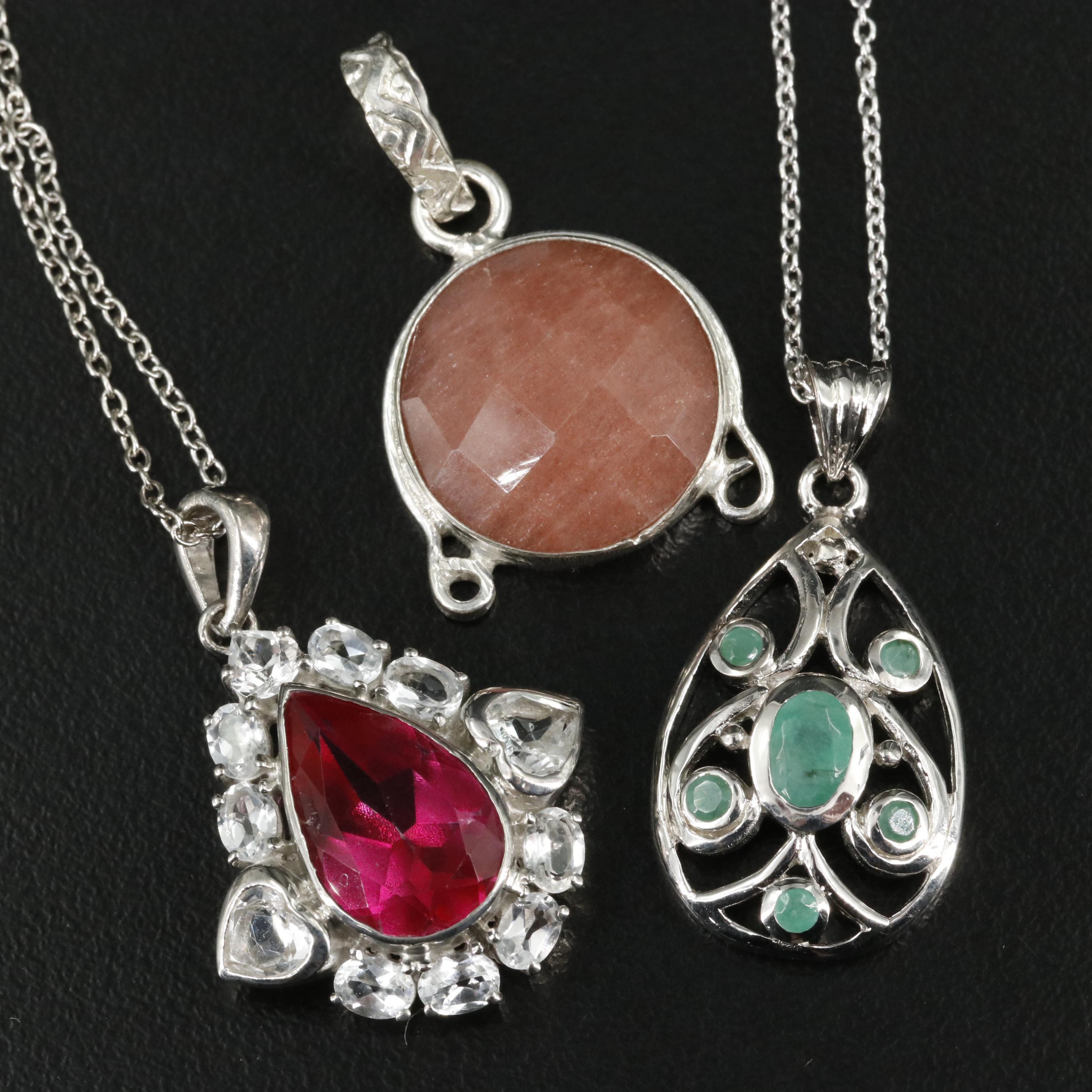 Group of 14 Assorted Sterling Silver Rings, Necklaces, Earrings, and Pendants