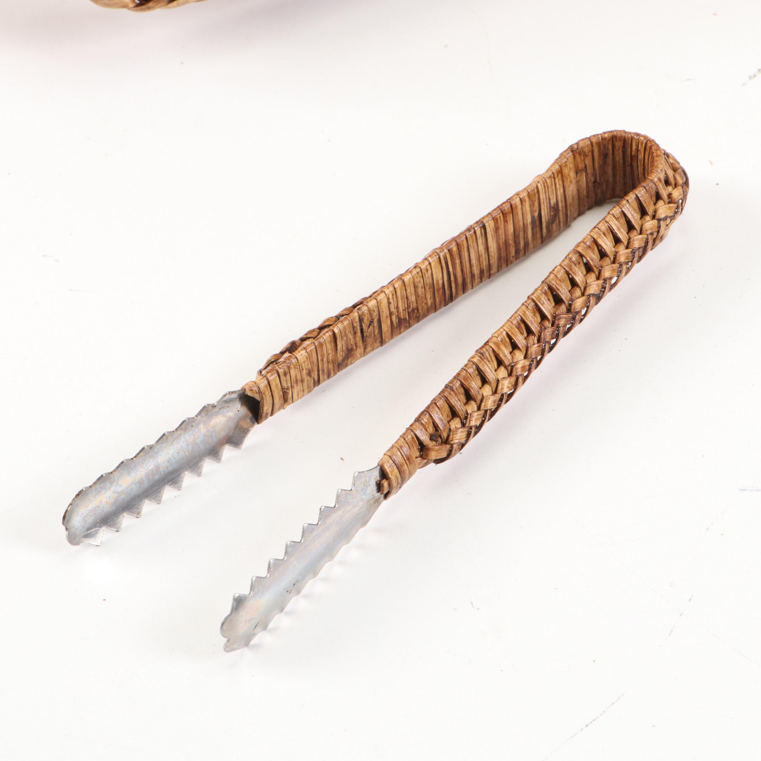 Rattan Covered Plastic Ice Bucket or Cooler