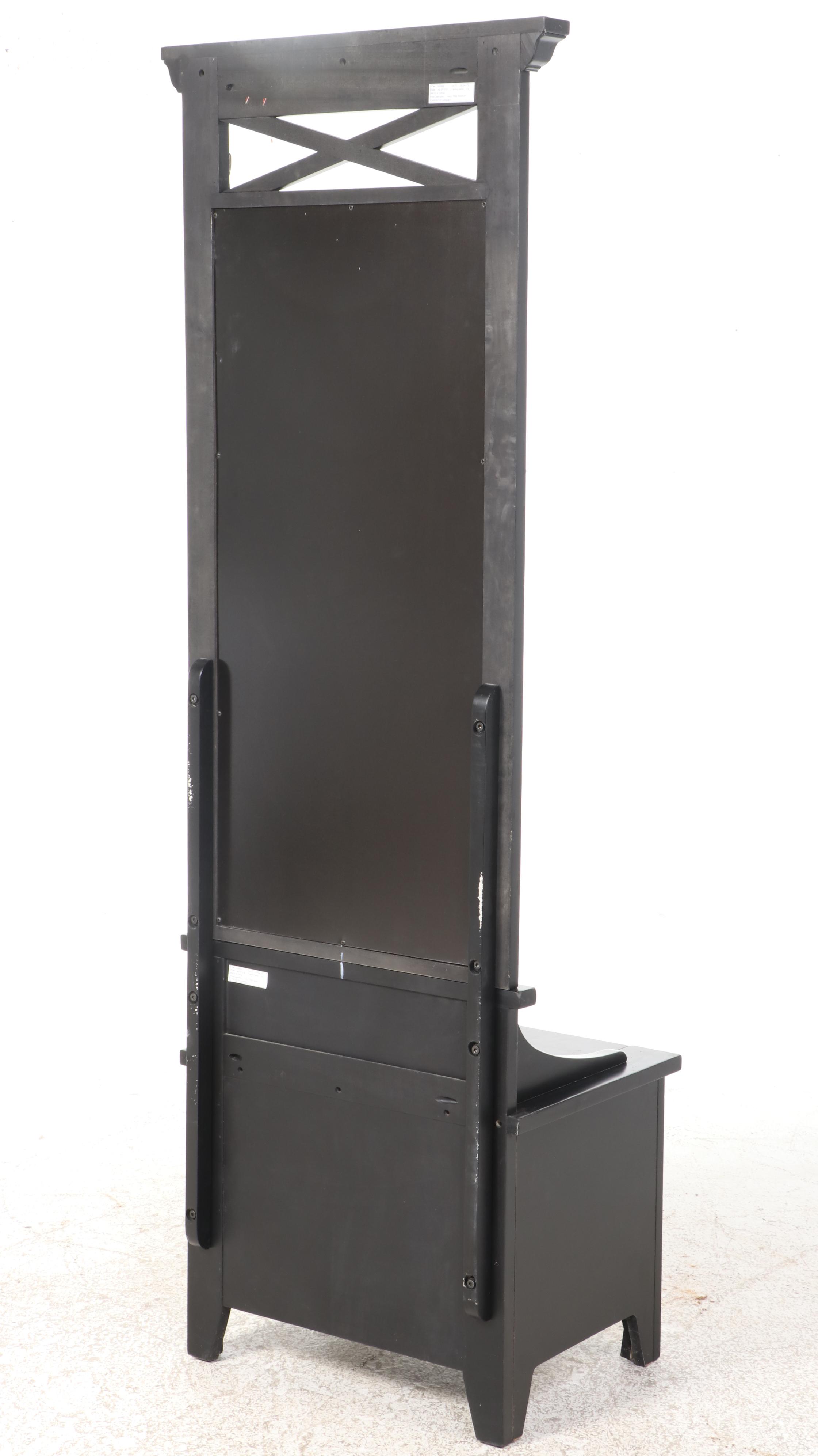 Shaker Style Painted Wood Hall Tree with Seat