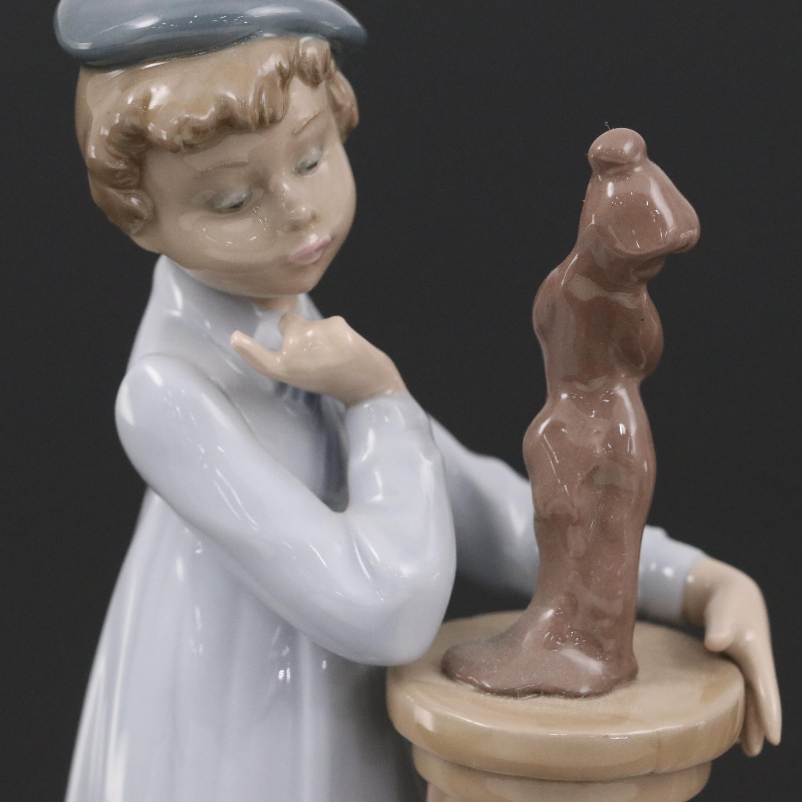 Lladró "Little Sculptor" and "Still Life" Porcelain Figurines, Late 20th Century