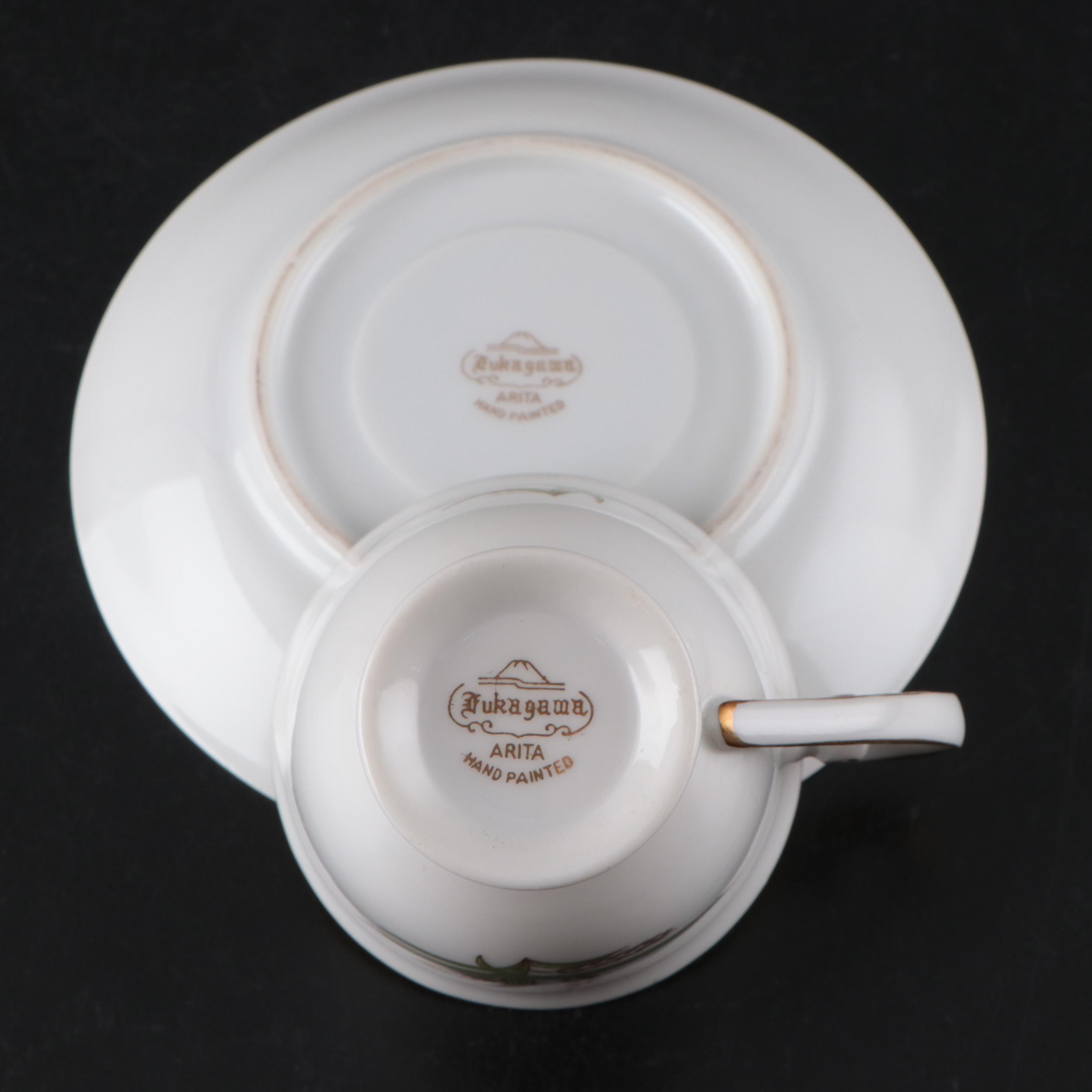 Fukagawa Arita "Wheat" Porcelain Teapot, Creamer, Sugar Bowl and More