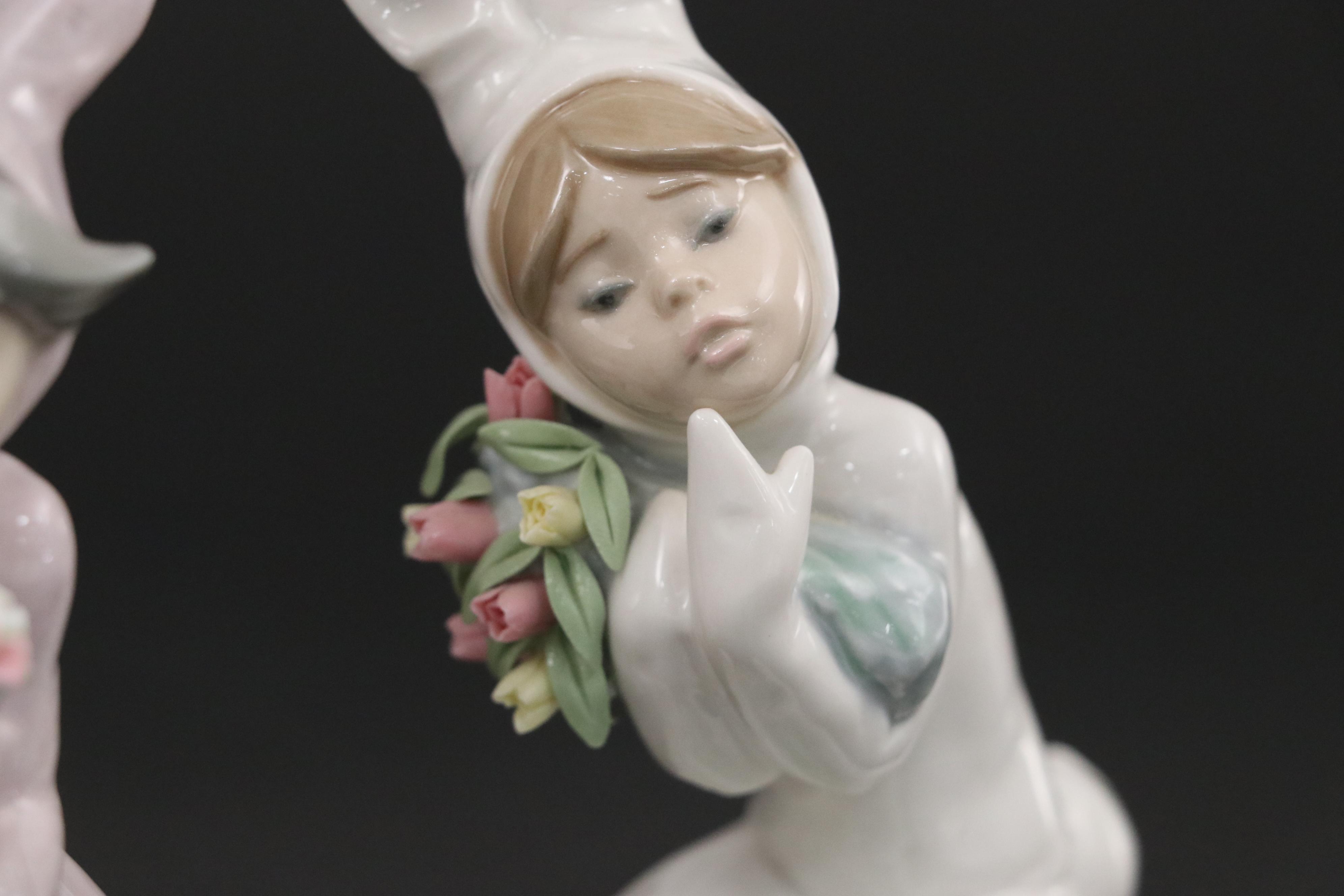 Lladró "Bunny Boy" Porcelain Figurine Set Designed by Juan Huerta, Late 20th C.