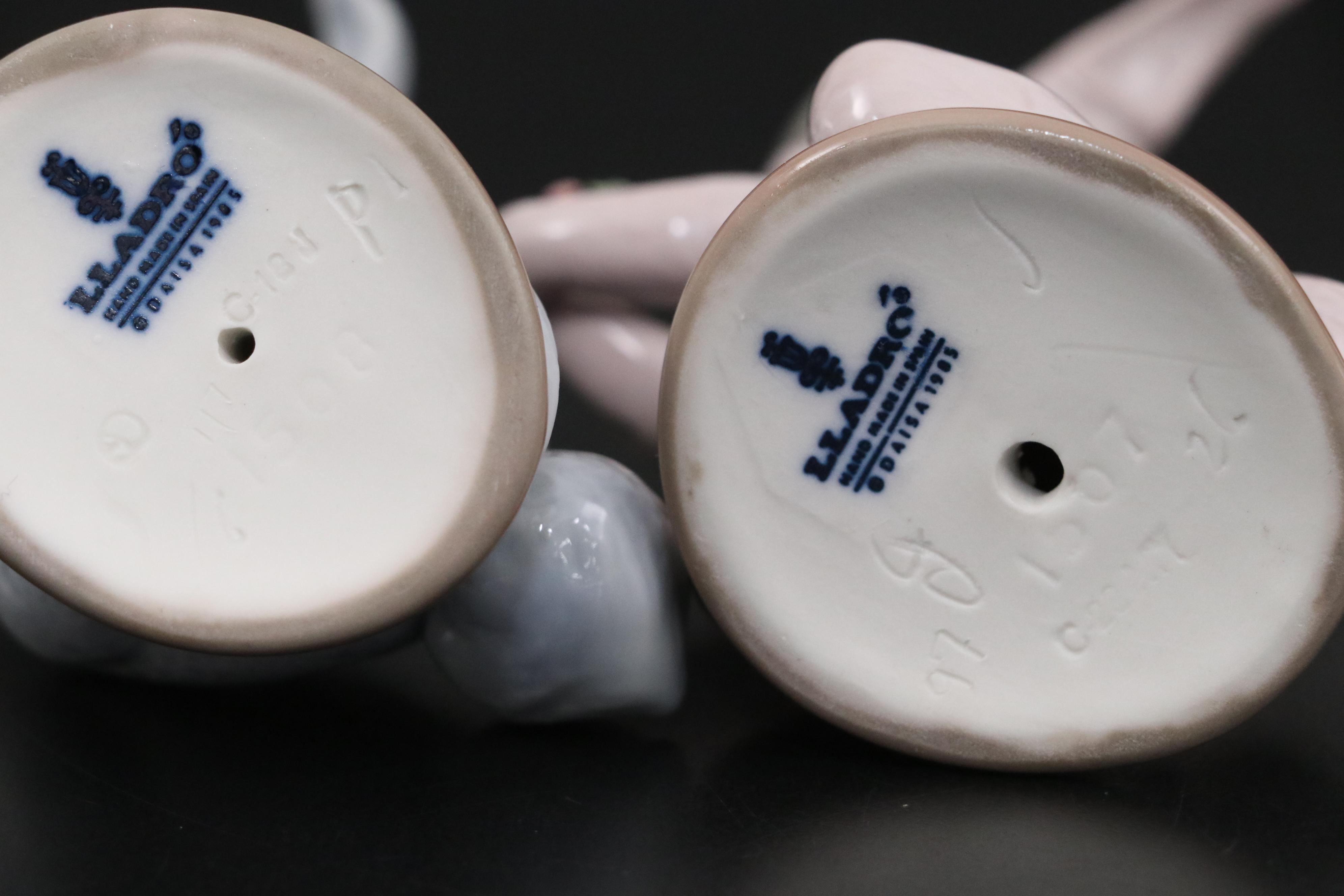 Lladró "Bunny Boy" Porcelain Figurine Set Designed by Juan Huerta, Late 20th C.