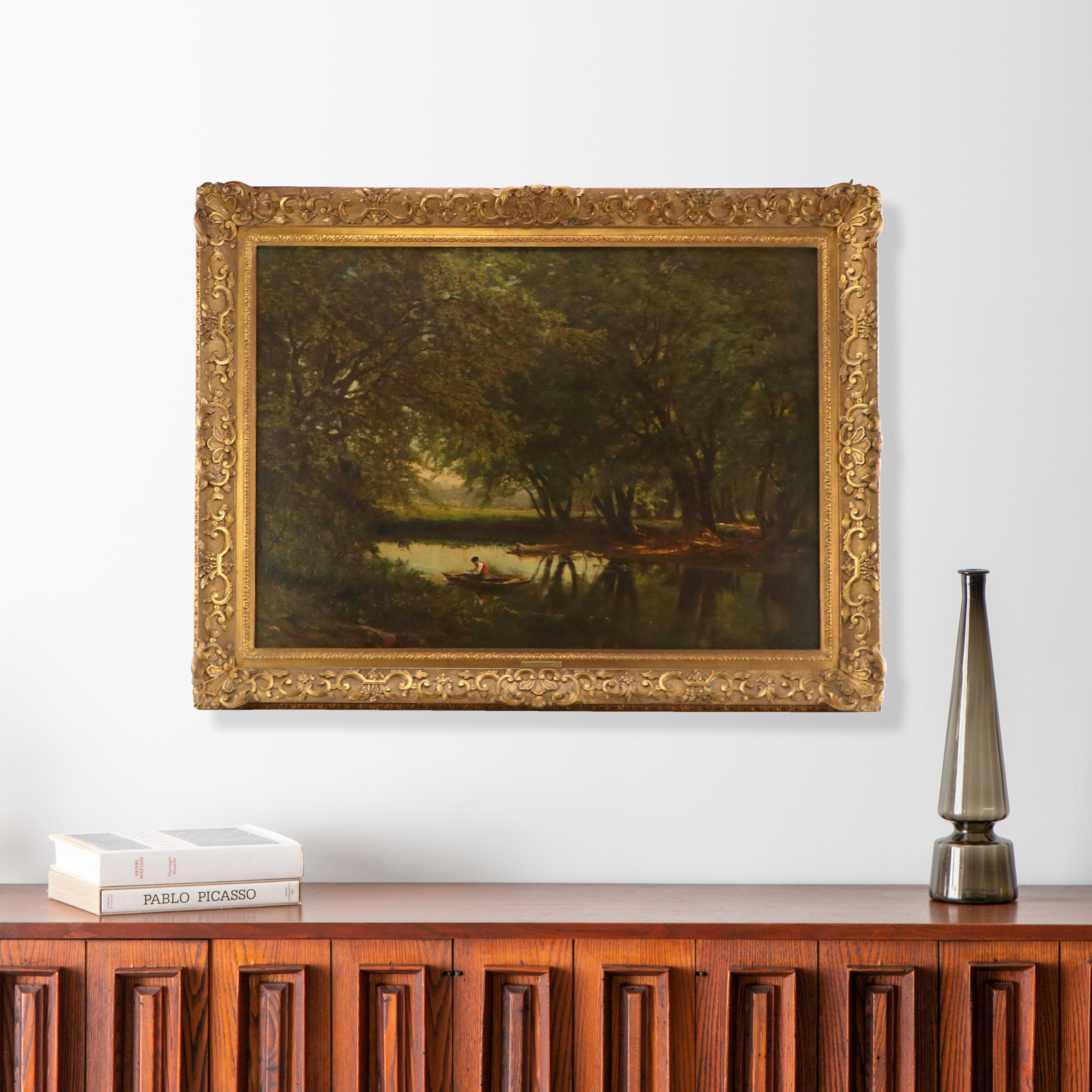 George Inness Oil Painting "Sunlight and Shadow (Midsummer)," 1860