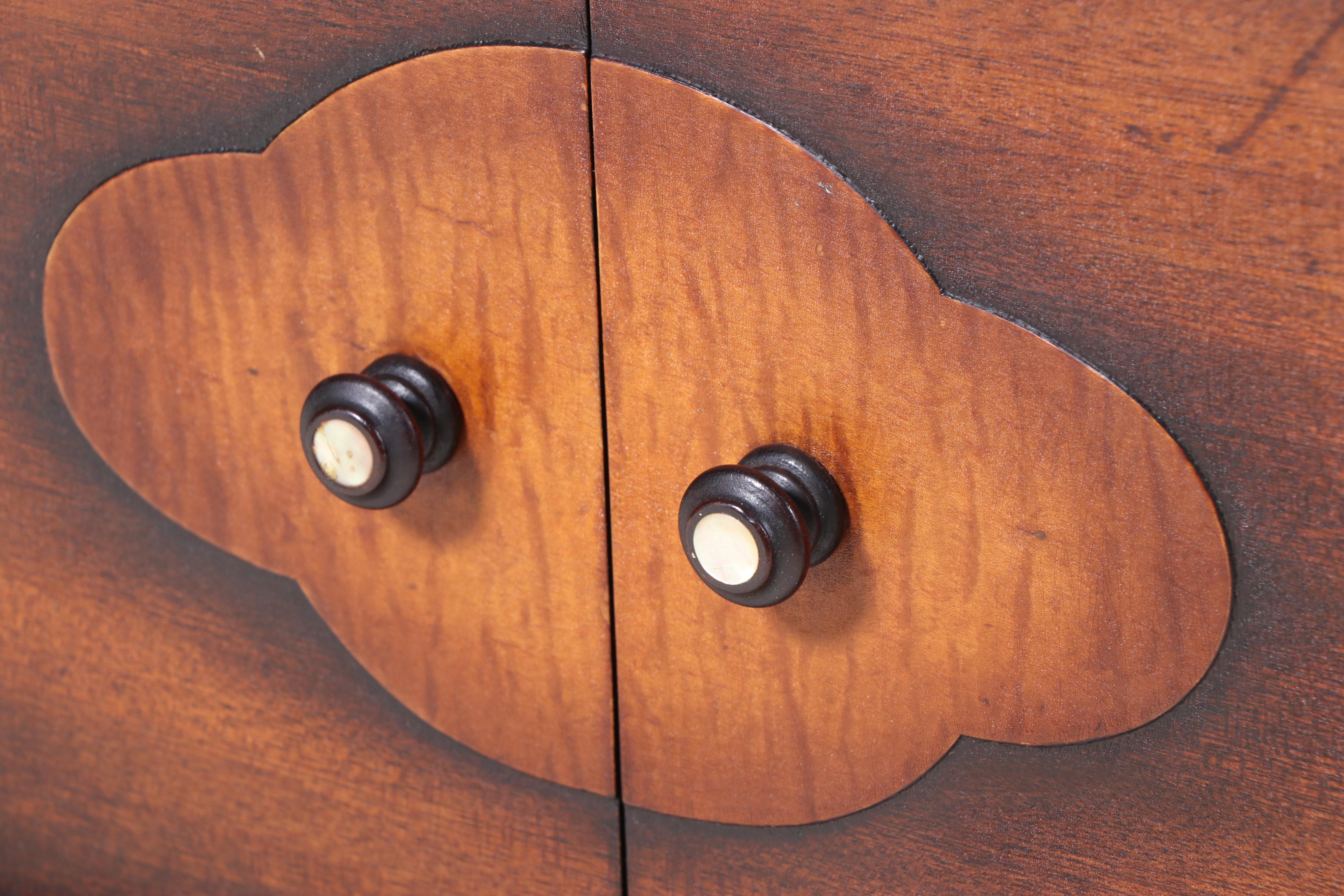 Jacobean Style Wooden Smoking Cabinet, Mid-20th Century