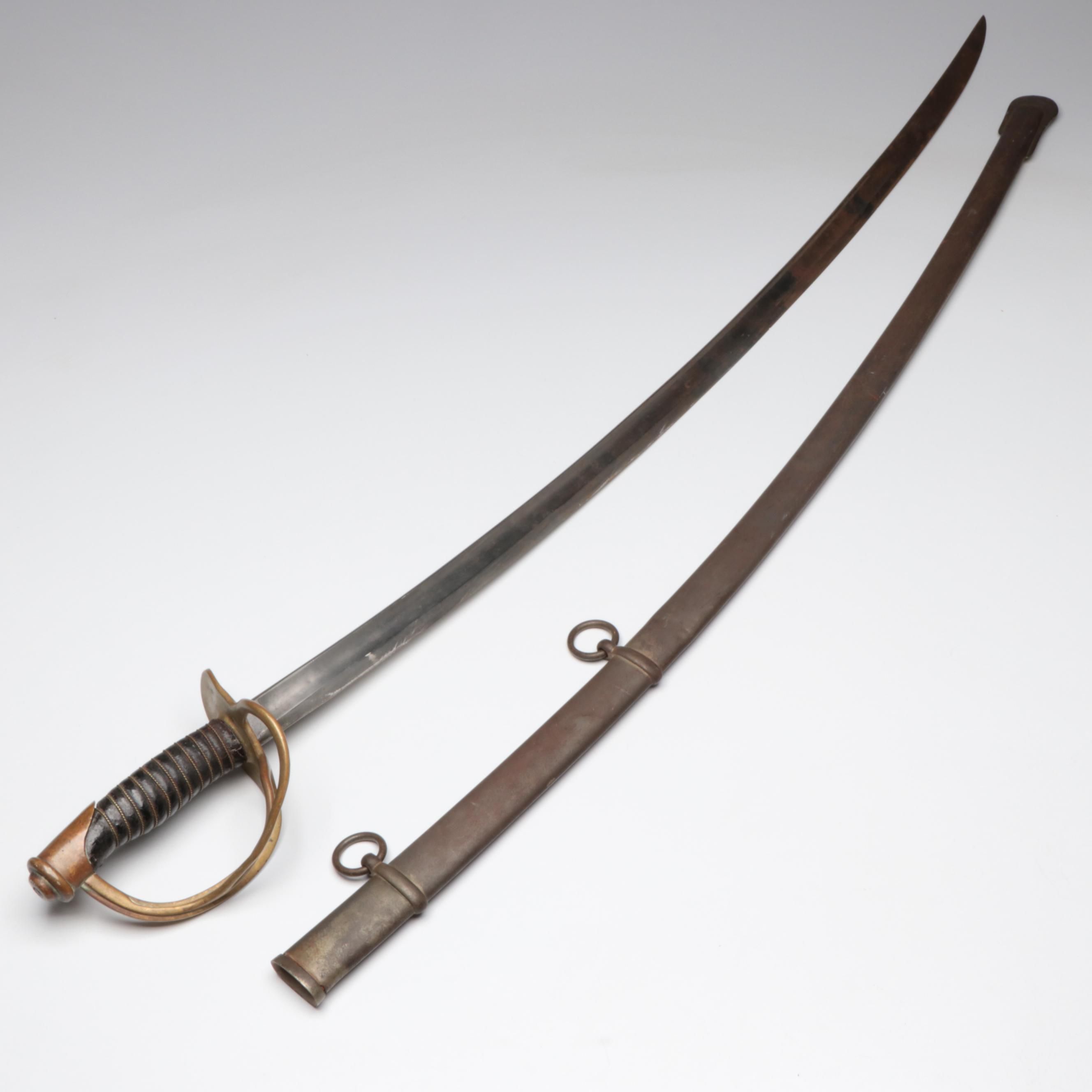 Civil War Era M-1860 Light Cavalry Saber with Scabbard