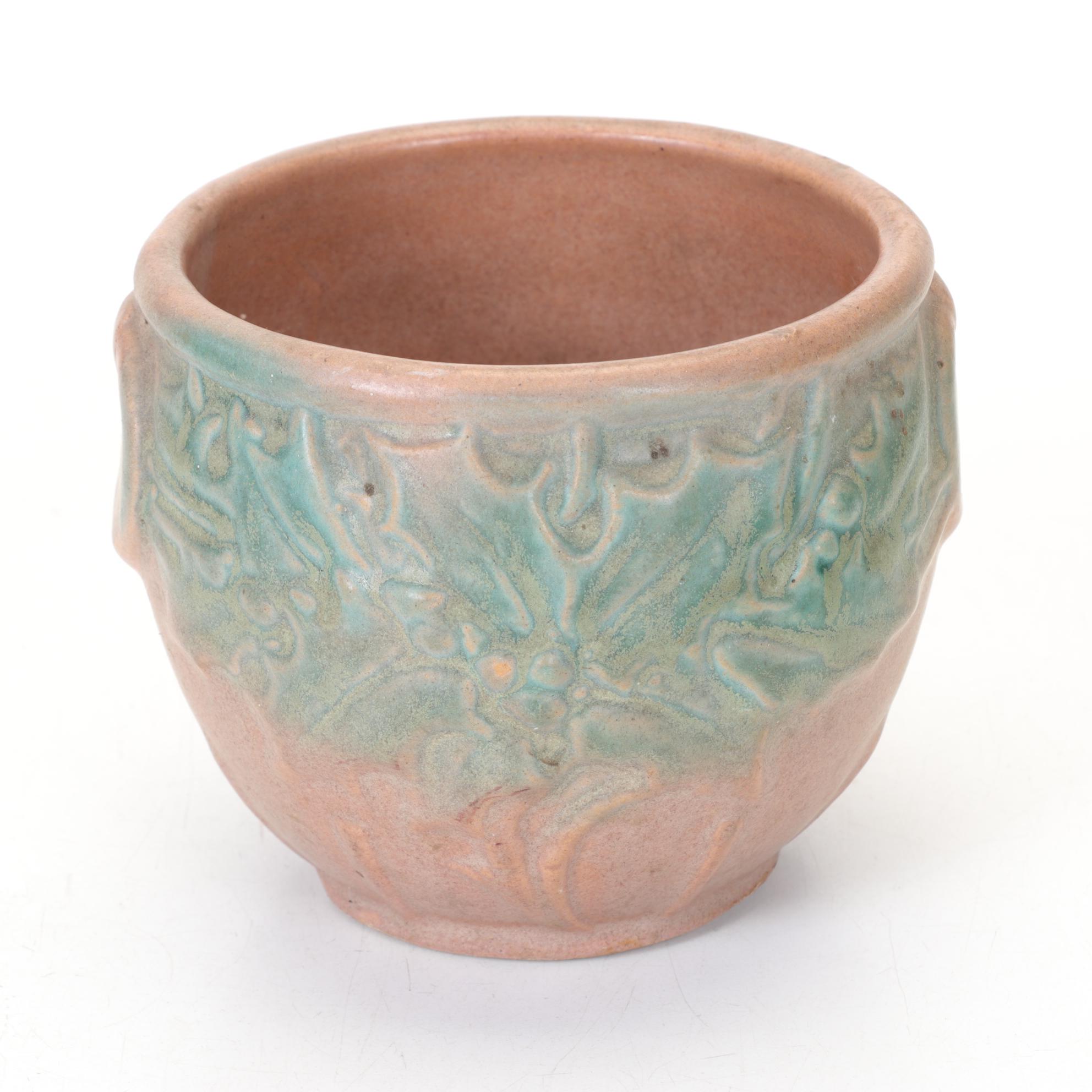 Brush McCoy Holly Pottery Planters