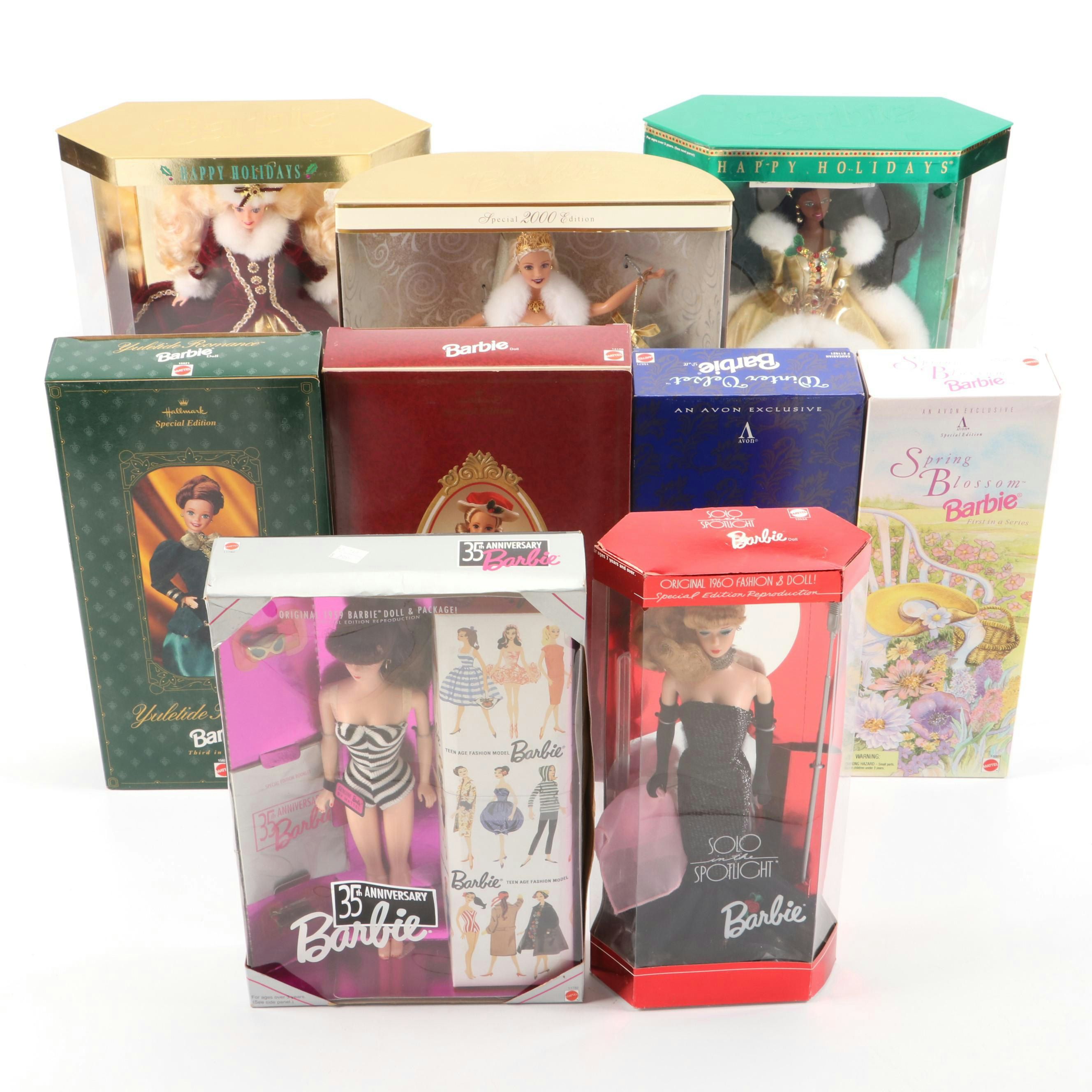 Mattel Special Edition "35th Anniversary" "Happy Holidays" and More Barbie Dolls