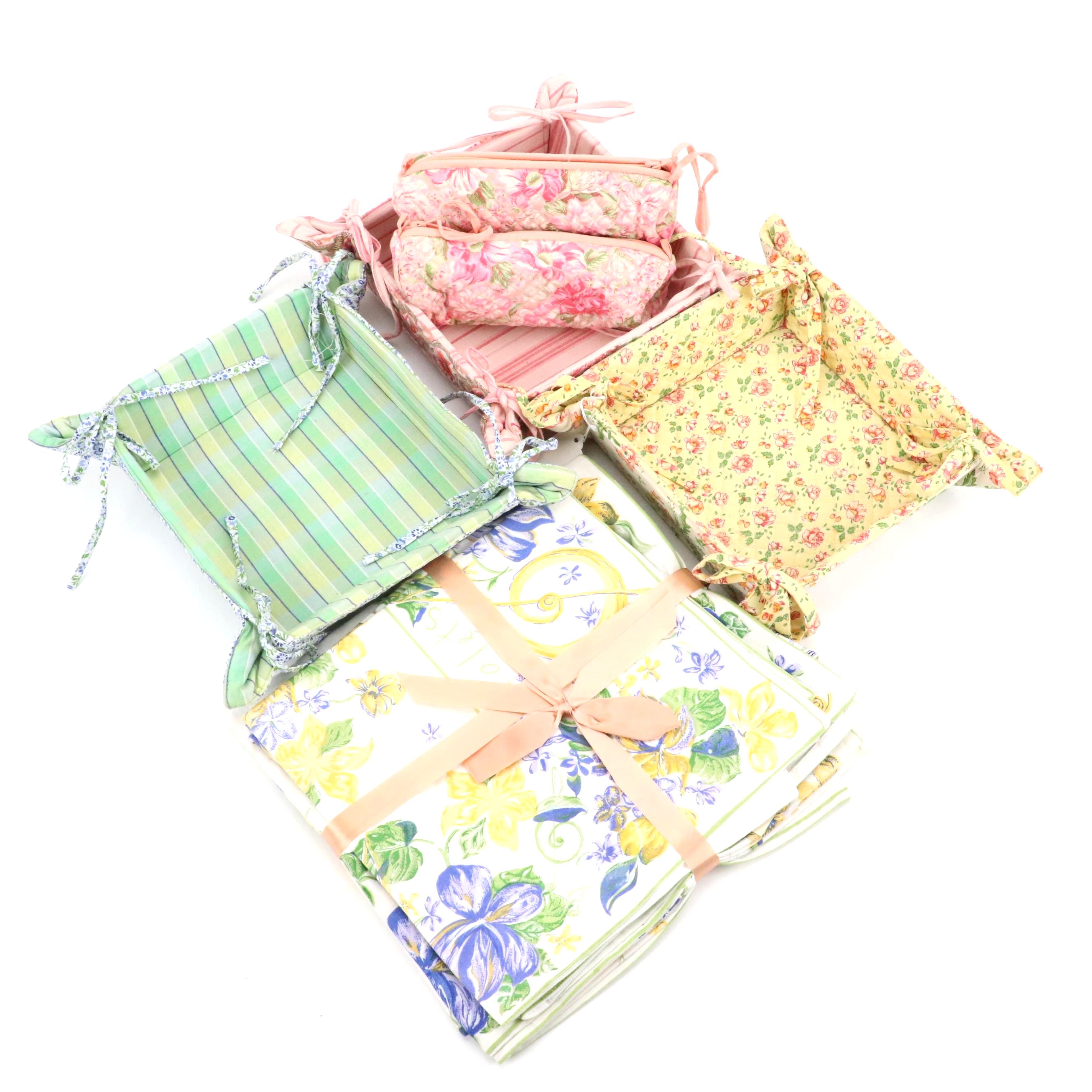 April Cornell "Violets" Dinner Napkins with More April Cornell Table Accessories