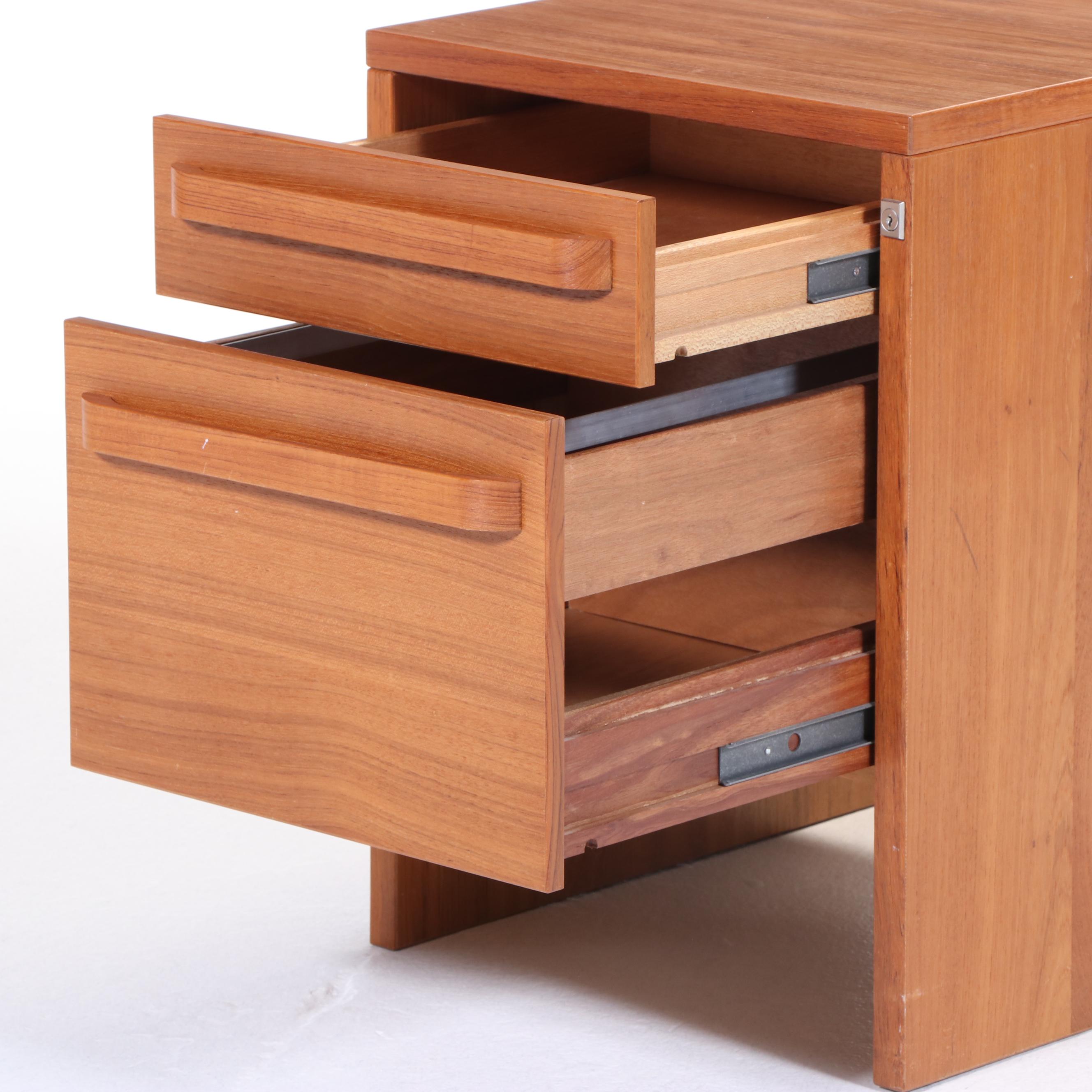 Small Danish Modern Teak File Cabinet, Late 20th Century