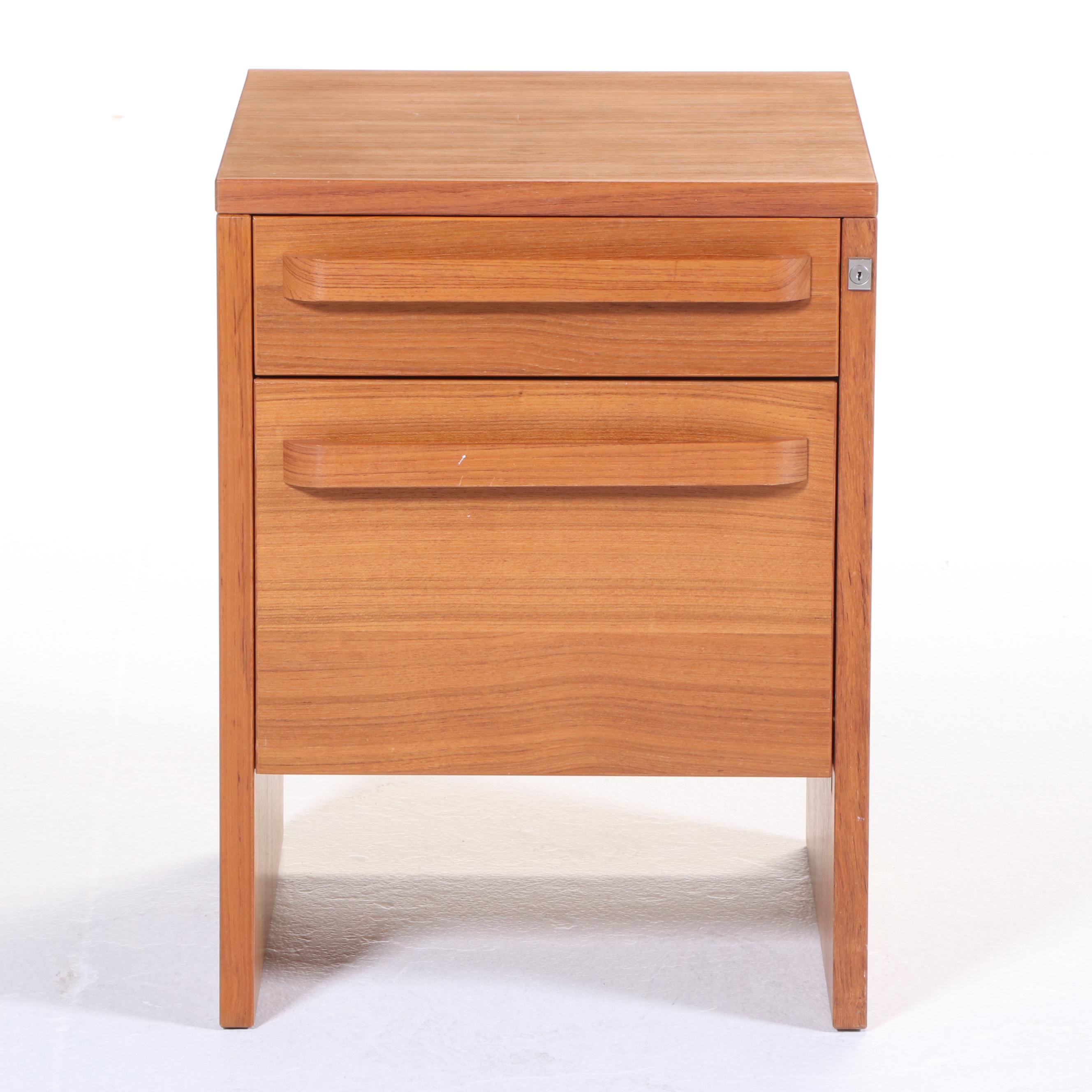 Small Danish Modern Teak File Cabinet, Late 20th Century