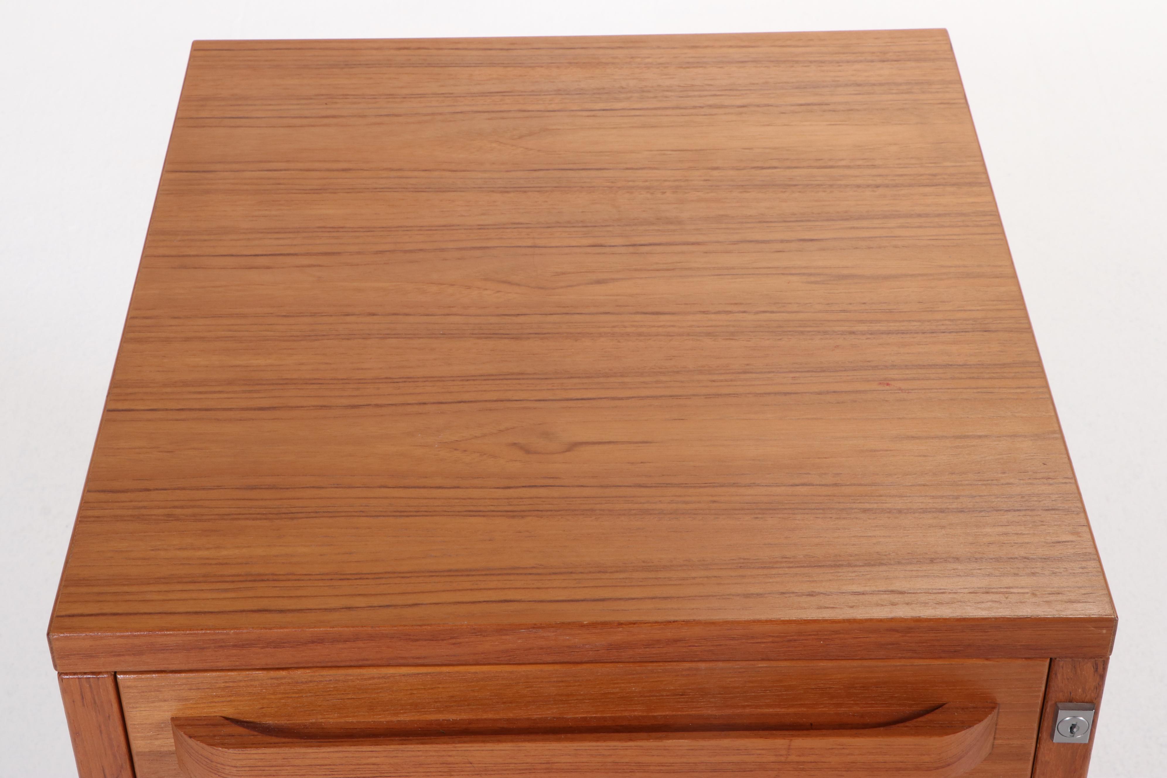 Small Danish Modern Teak File Cabinet, Late 20th Century