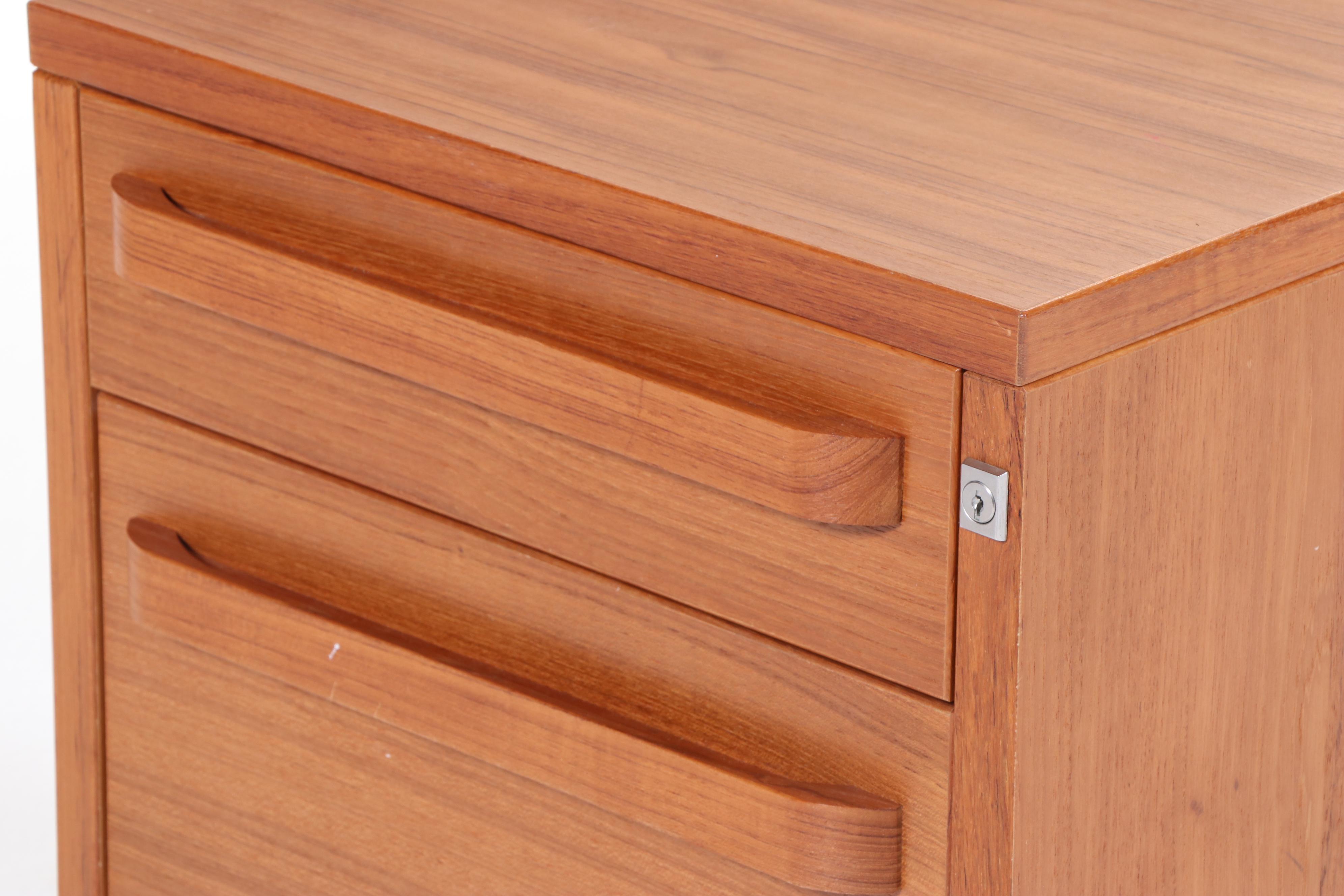 Small Danish Modern Teak File Cabinet, Late 20th Century