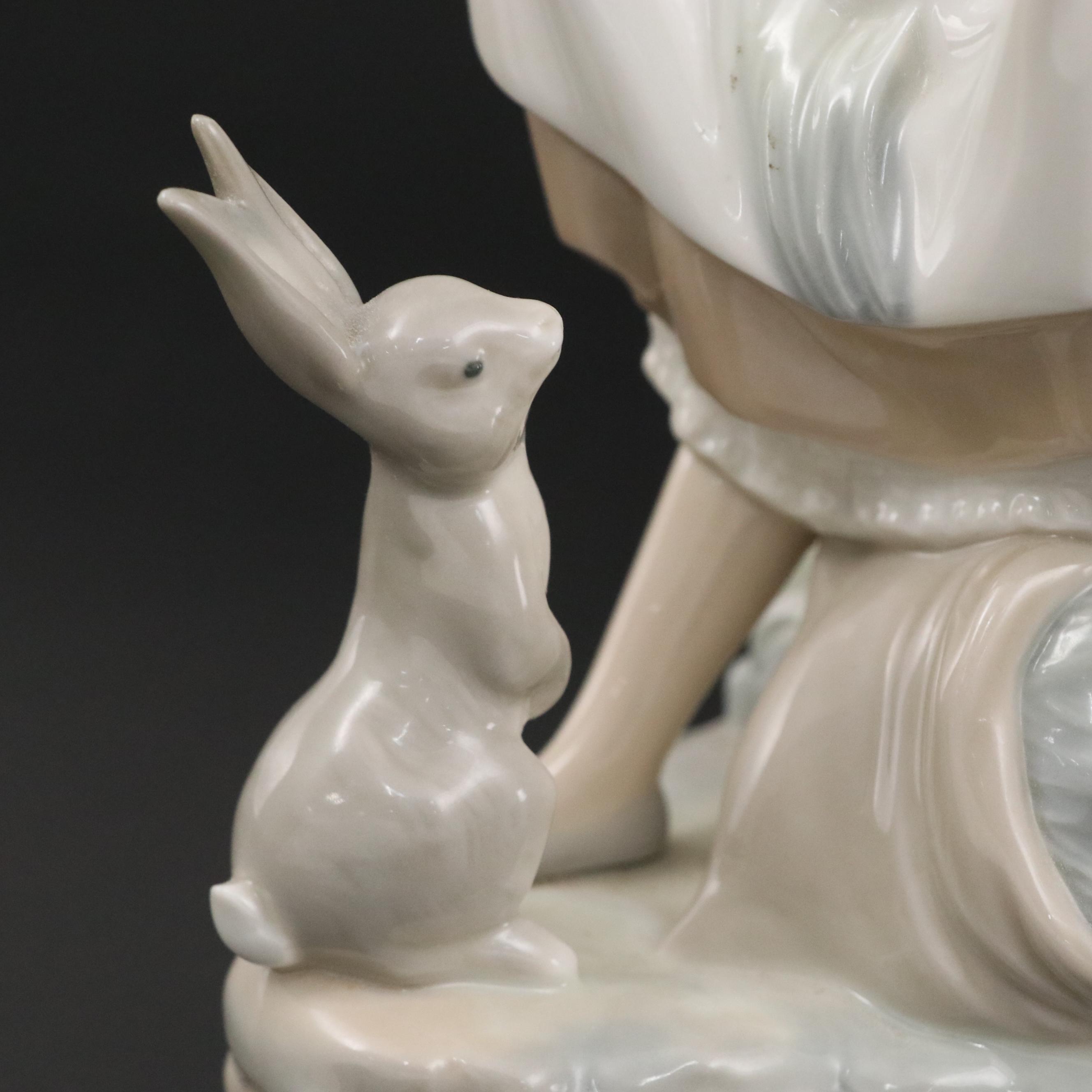 Lladró "Rabbit's Food" and "Lost Lamb" Porcelain Figurines, Late 20th Century