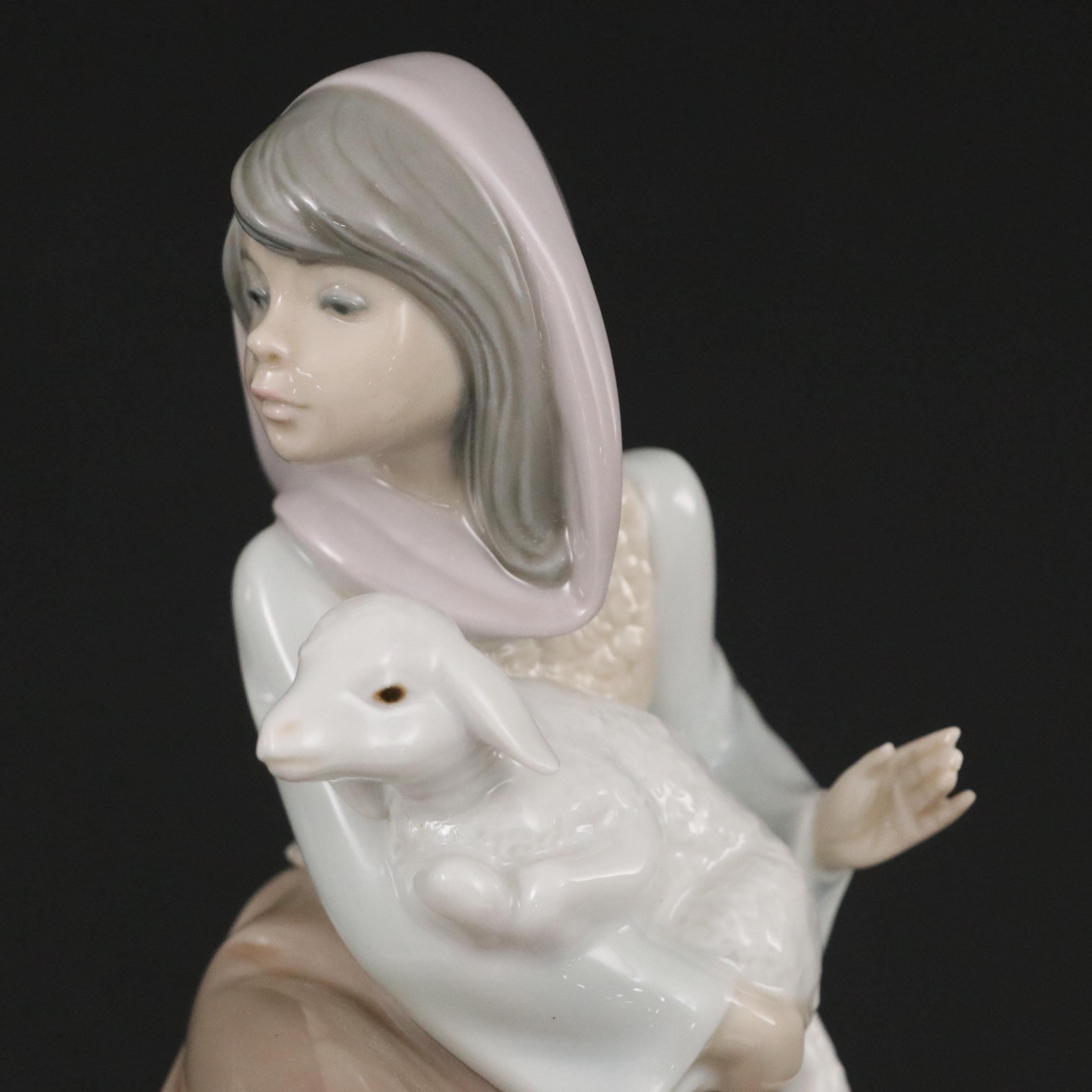Lladró "Rabbit's Food" and "Lost Lamb" Porcelain Figurines, Late 20th Century