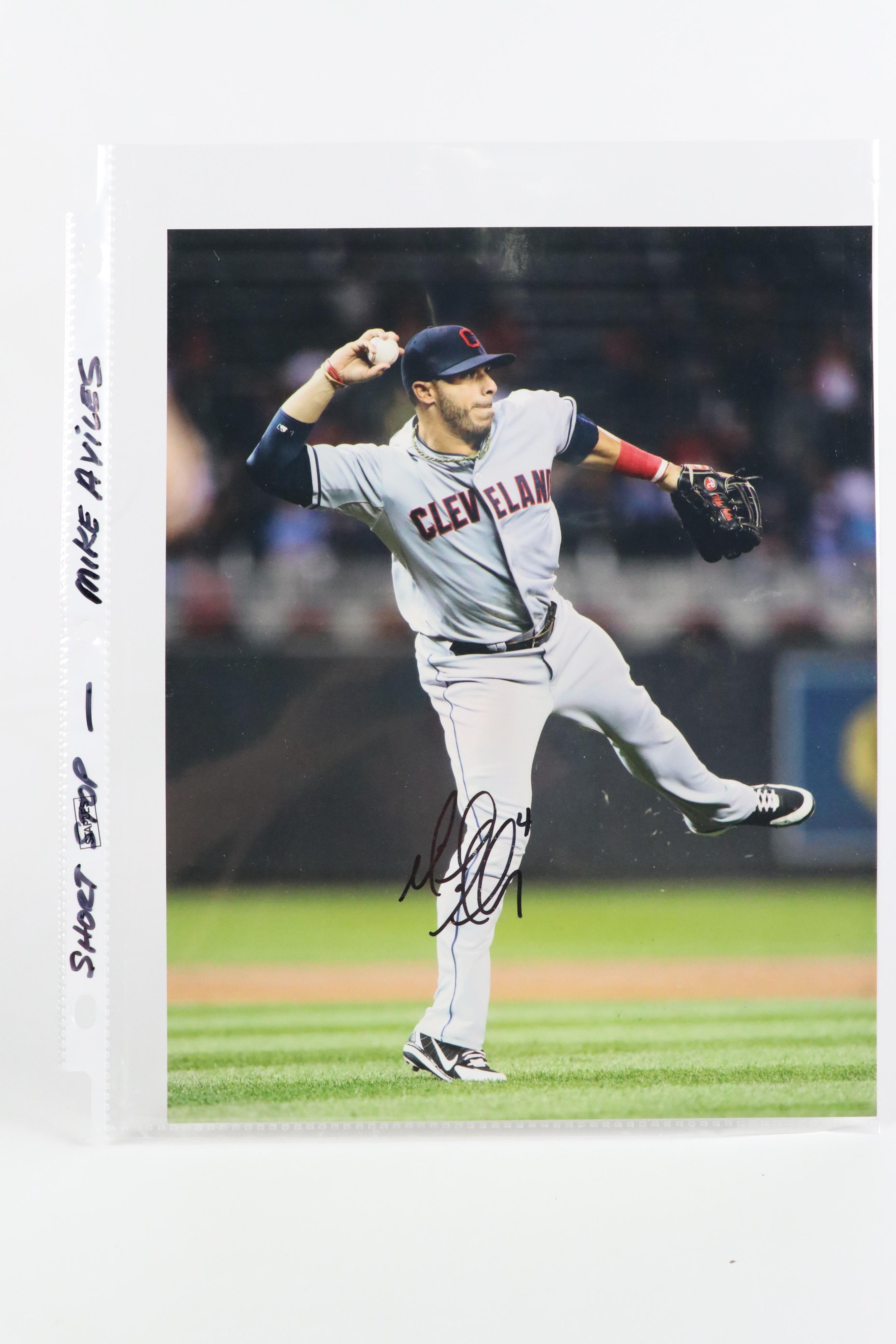 Rajai Davis, Sandy Alomar Jr., with Other Signed Baseball Photo and Cards