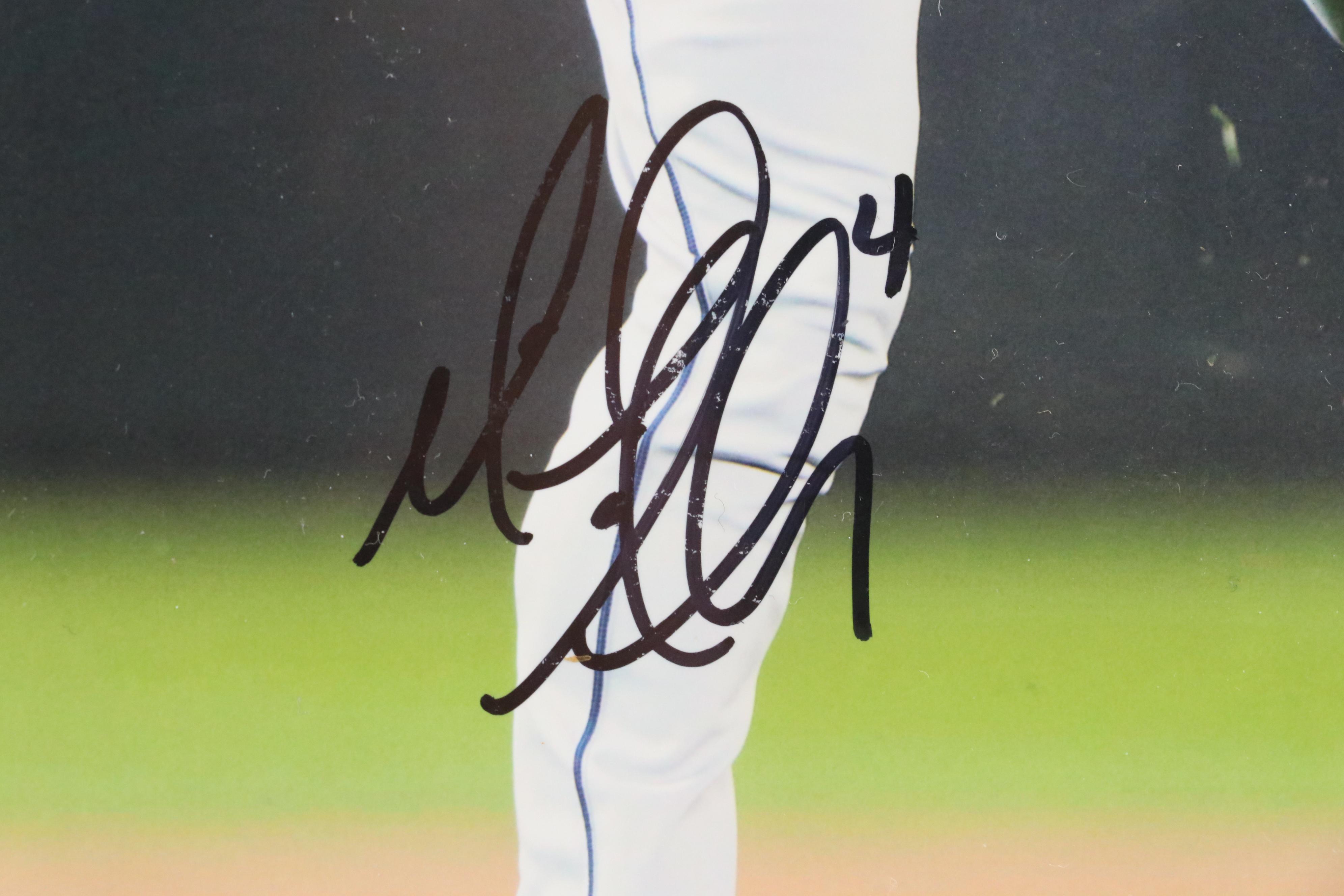 Rajai Davis, Sandy Alomar Jr., with Other Signed Baseball Photo and Cards