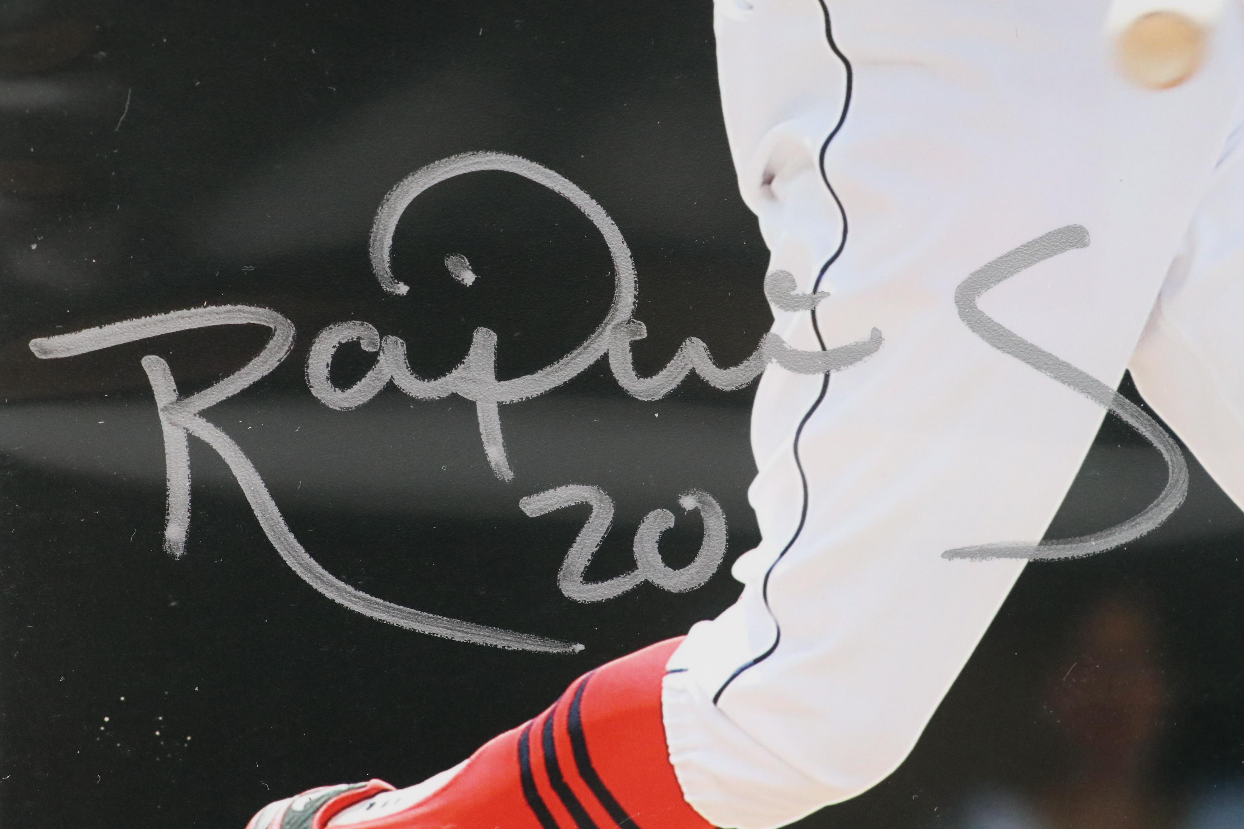 Rajai Davis, Sandy Alomar Jr., with Other Signed Baseball Photo and Cards