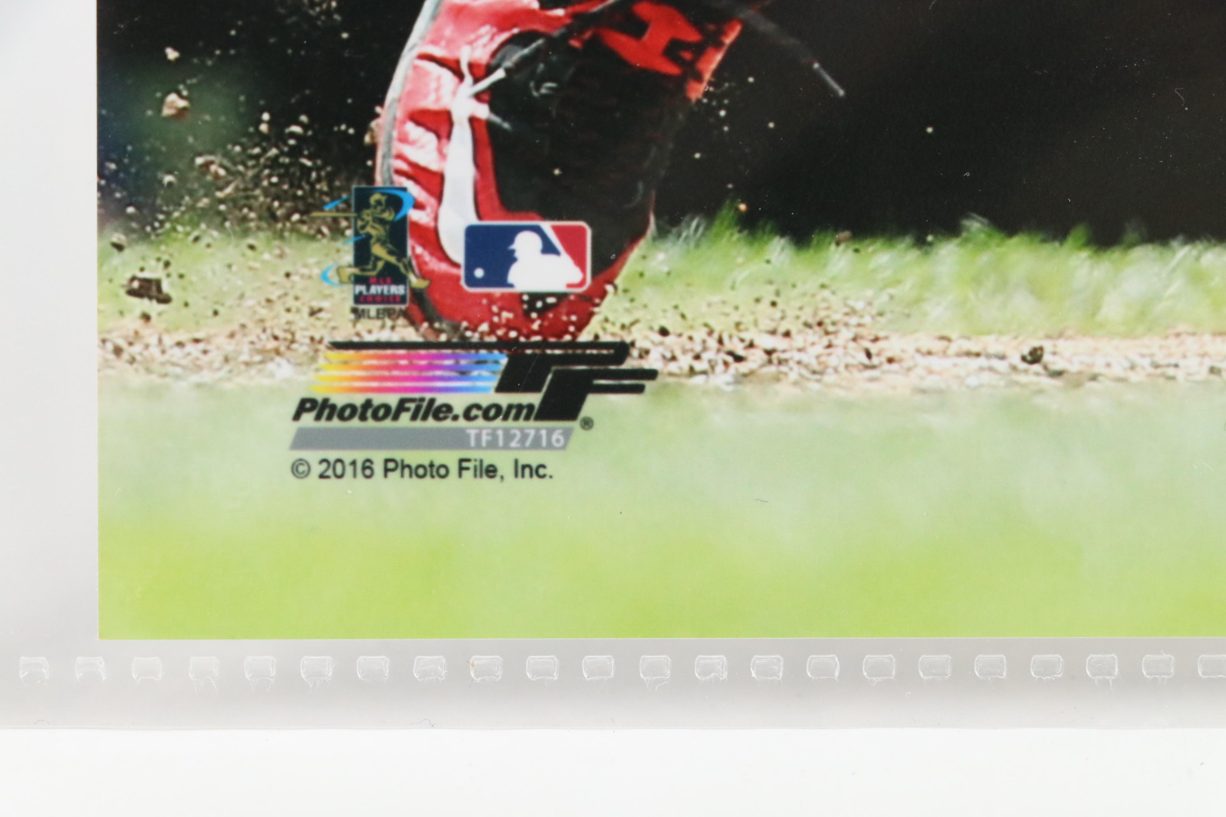 Rajai Davis, Sandy Alomar Jr., with Other Signed Baseball Photo and Cards