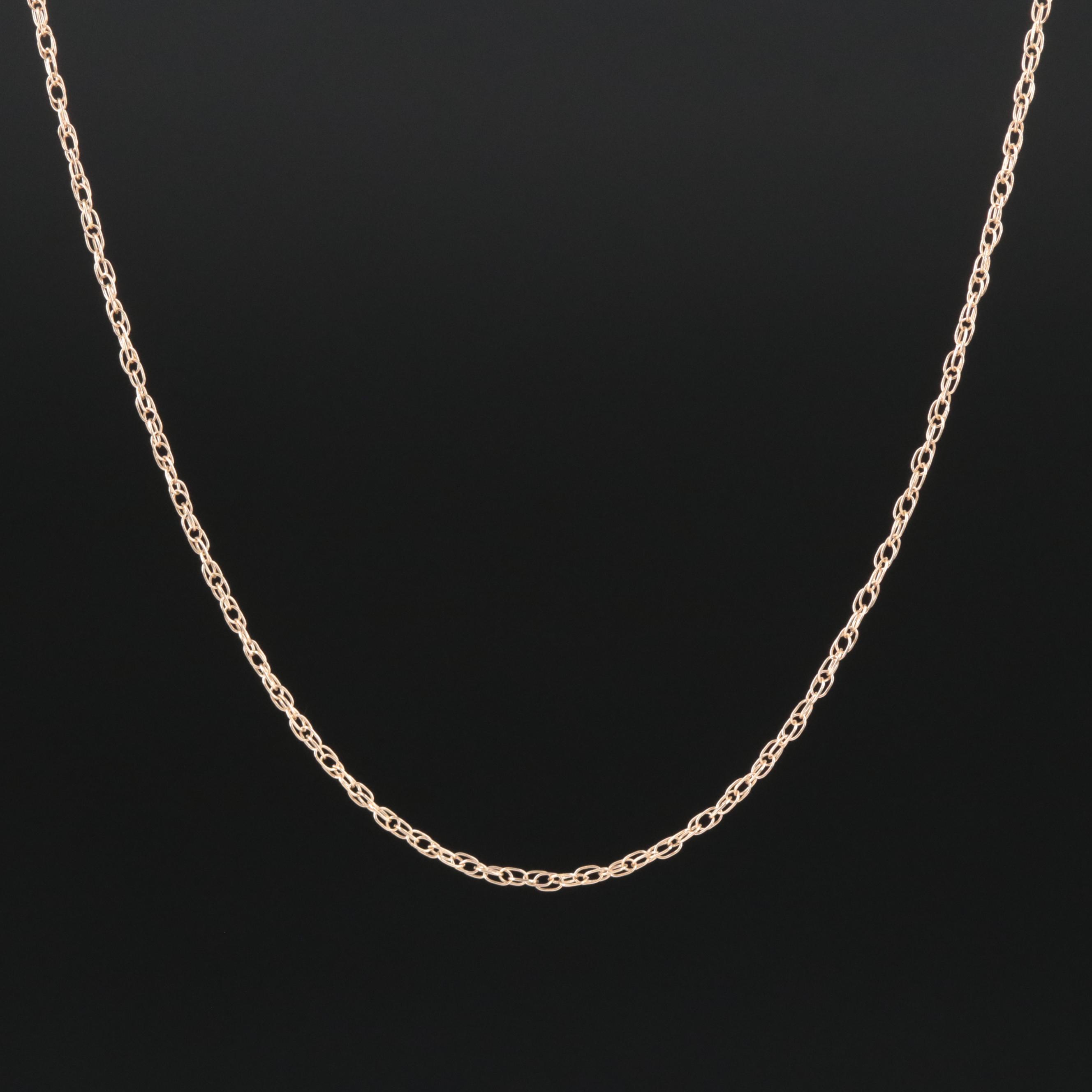 14K French Rope Chain Necklace