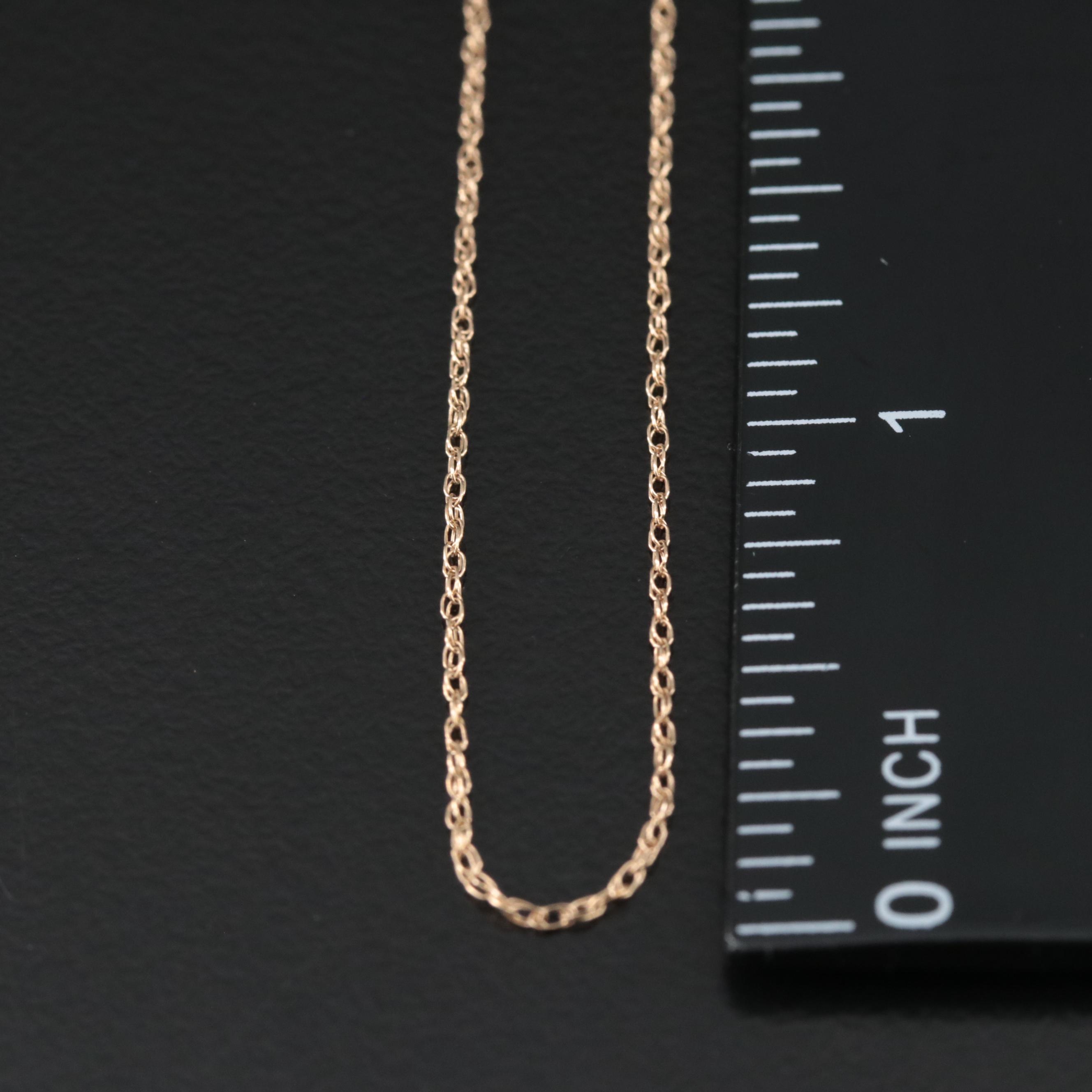 14K French Rope Chain Necklace