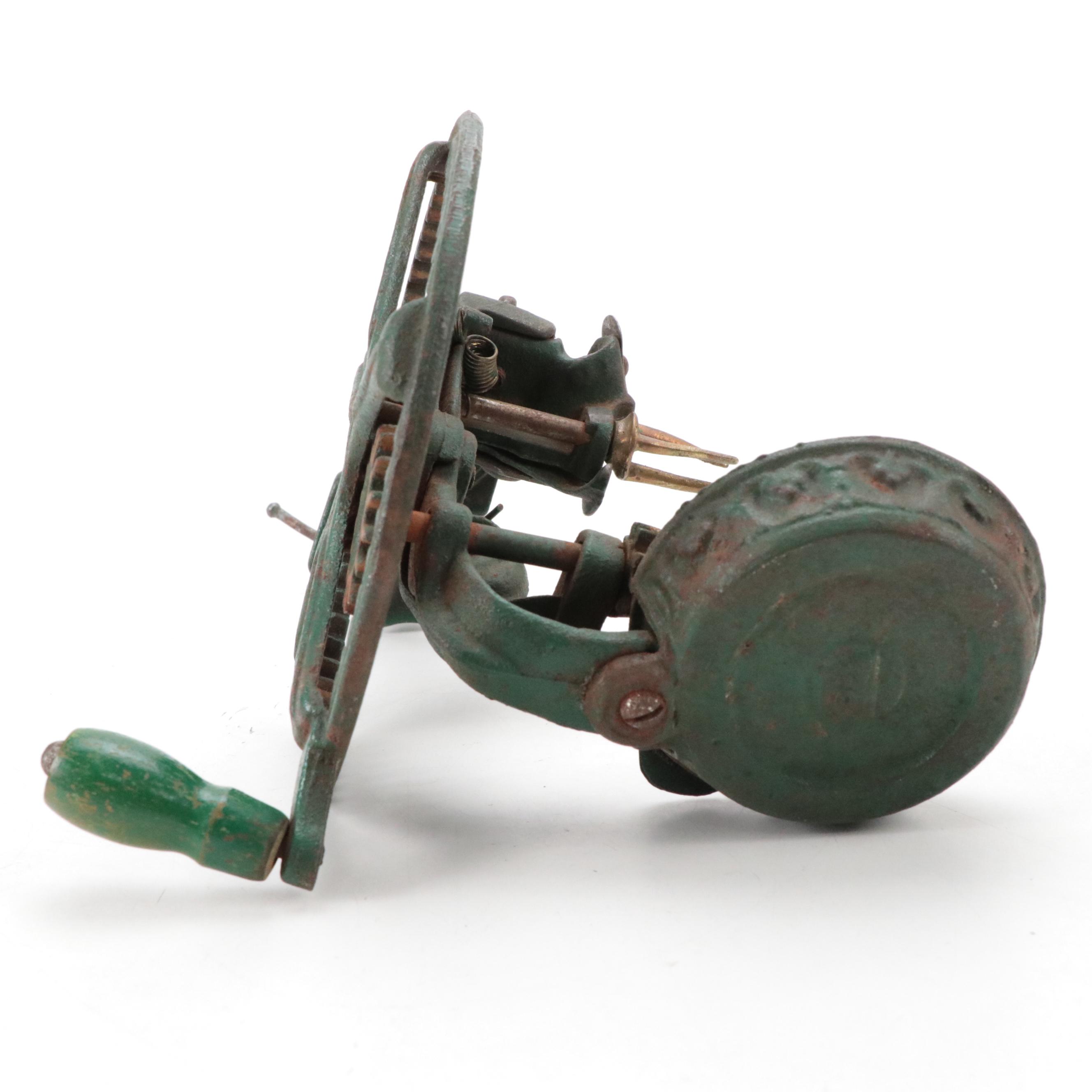 Reading Green Cast Iron Apple Peeler, Late 19th Century