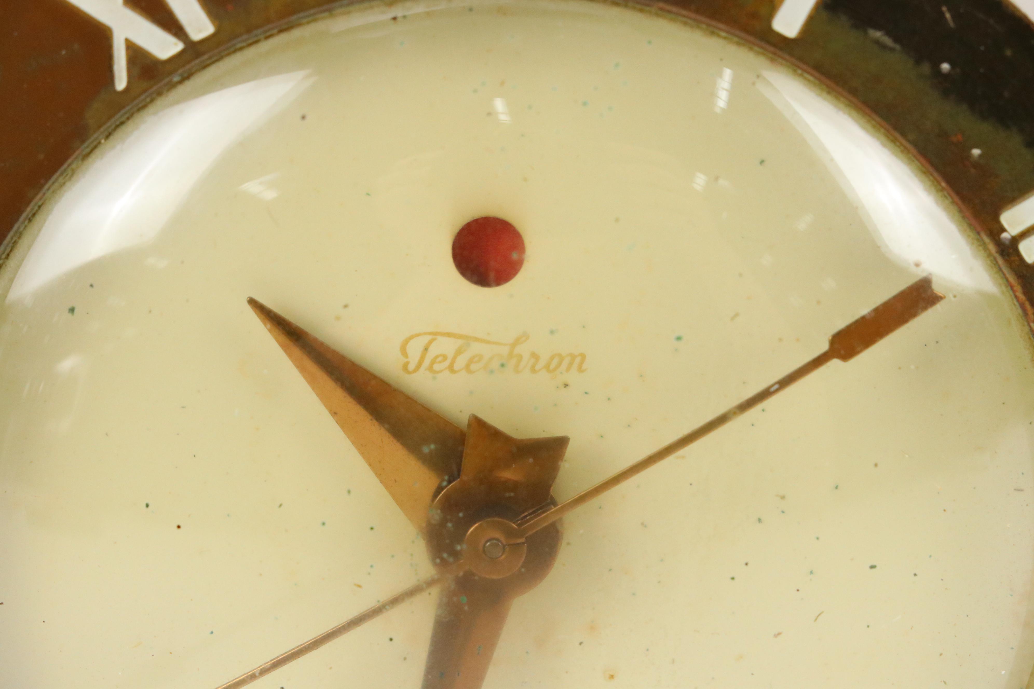 Telechron Acrylic Electric Desk Clock and Wood Mantel Clock