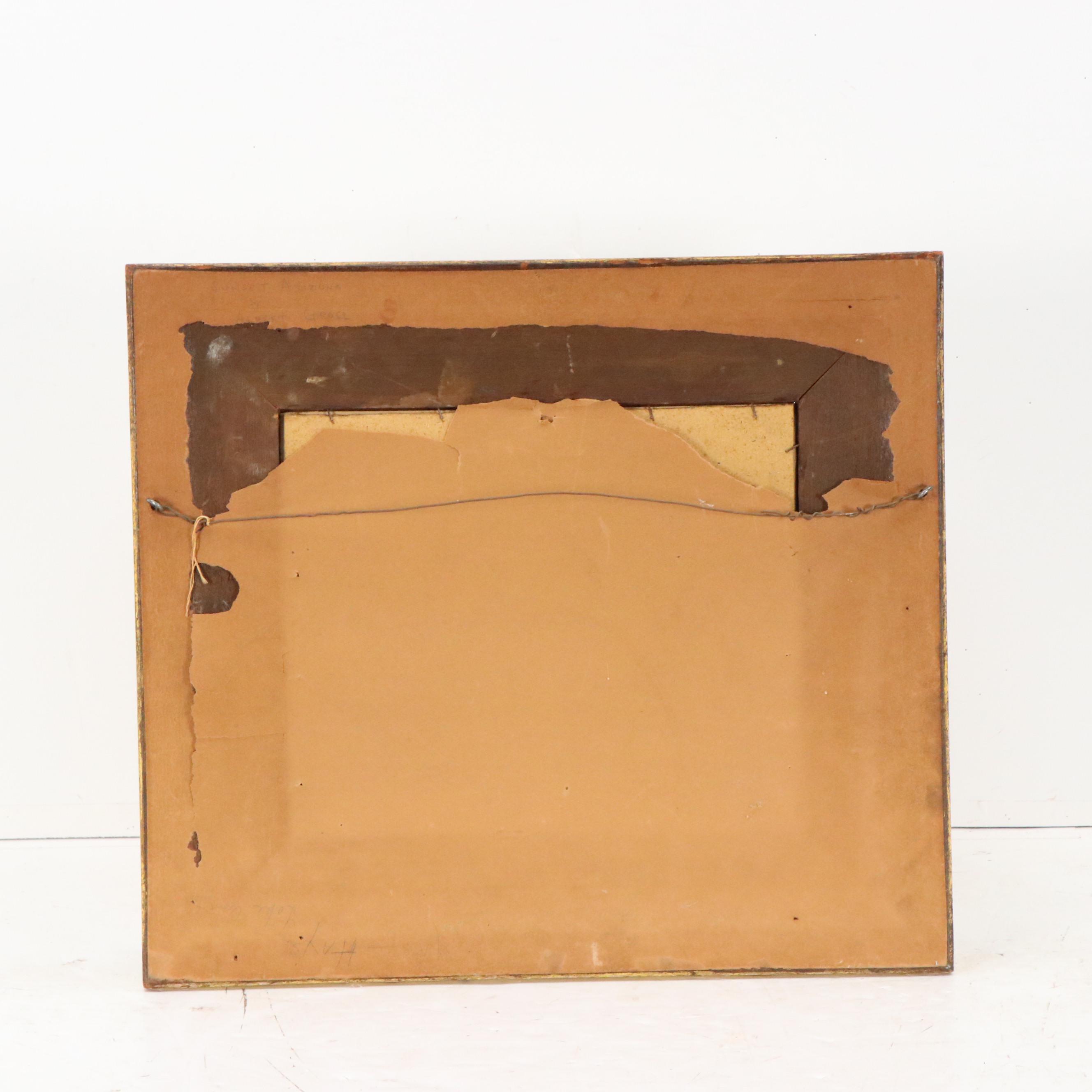 Albert Lorey Groll Western Landscape Oil Painting "Sunset Arizona"