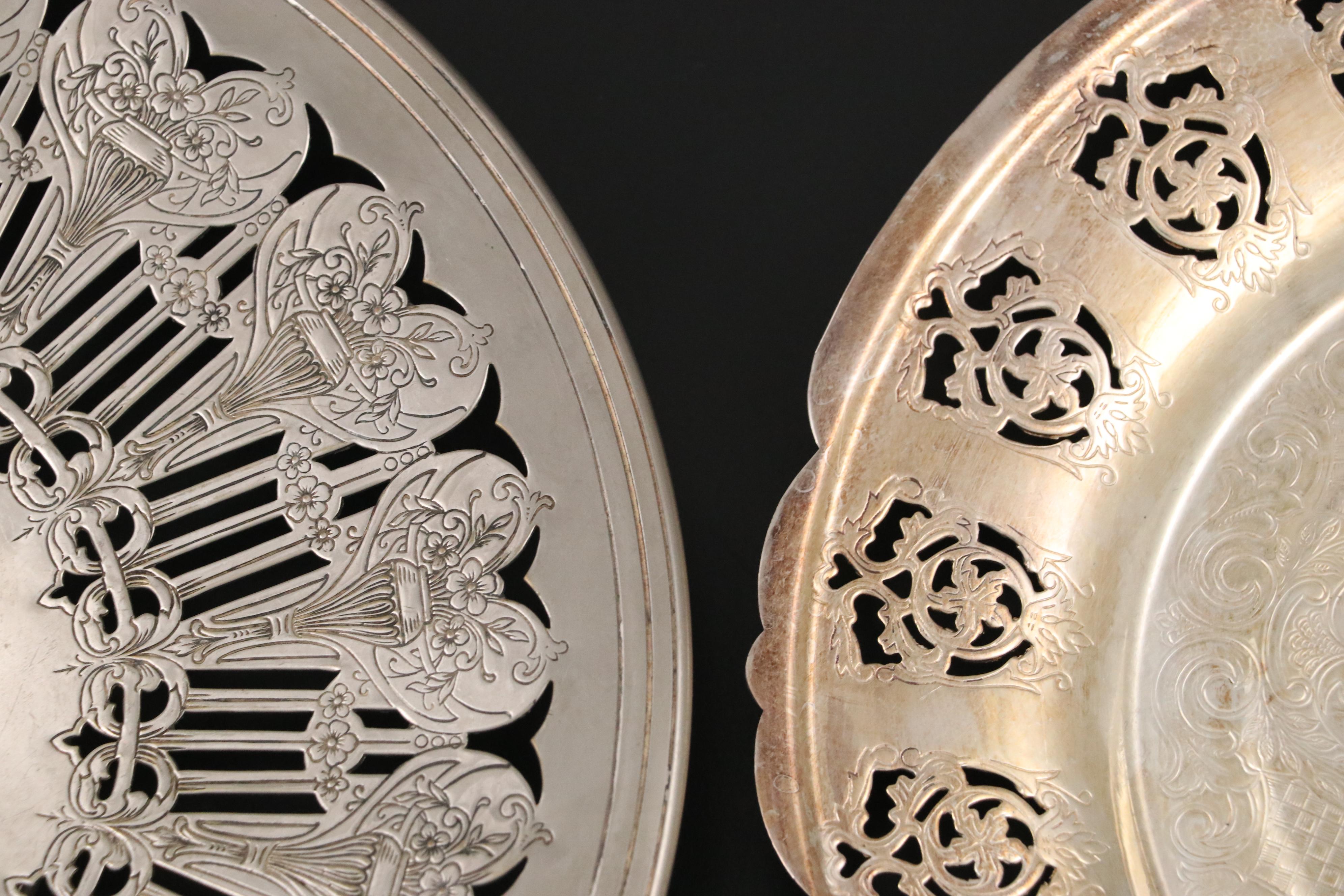 Vivian Burns Import Silver Plate Replica Pakistani Spoon and Silver Plate Plates