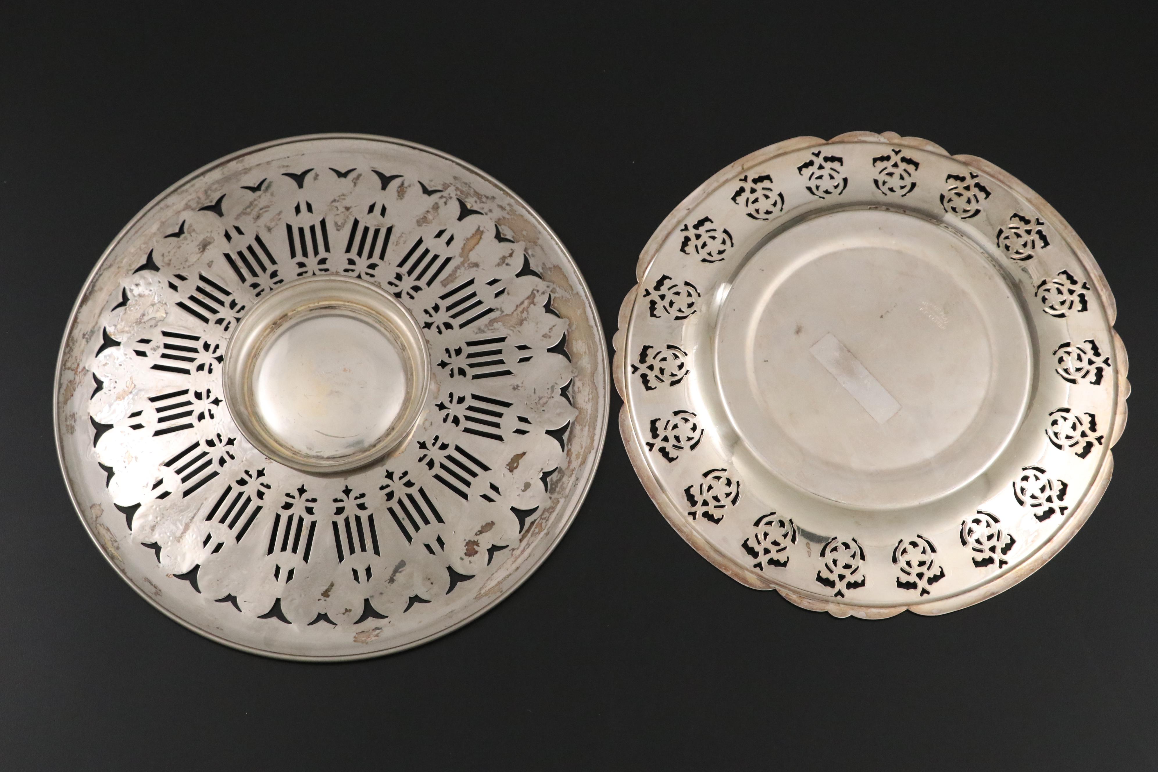 Vivian Burns Import Silver Plate Replica Pakistani Spoon and Silver Plate Plates