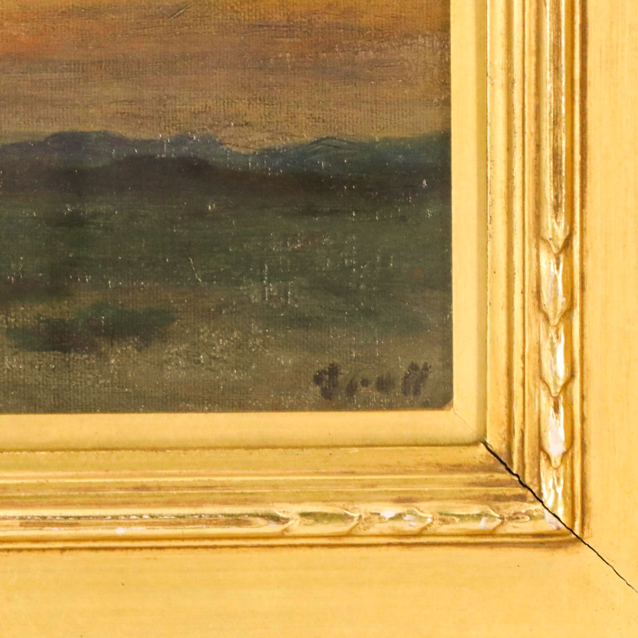 Albert Lorey Groll Western Landscape Oil Painting "Sunset Arizona"