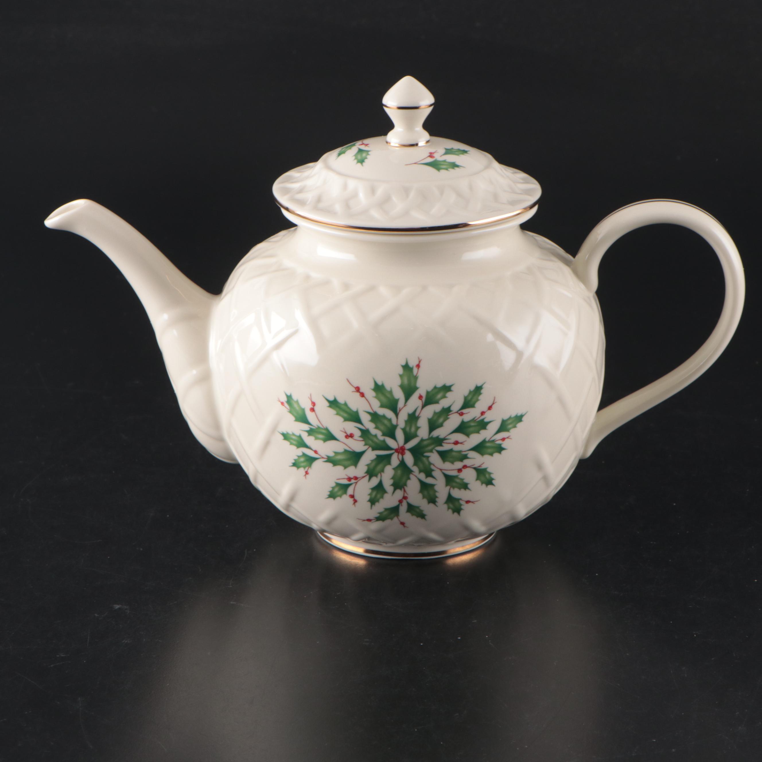 Lenox "Holiday Nouveau" Thermal Carafe, "Holiday" Porcelain Teapot and More