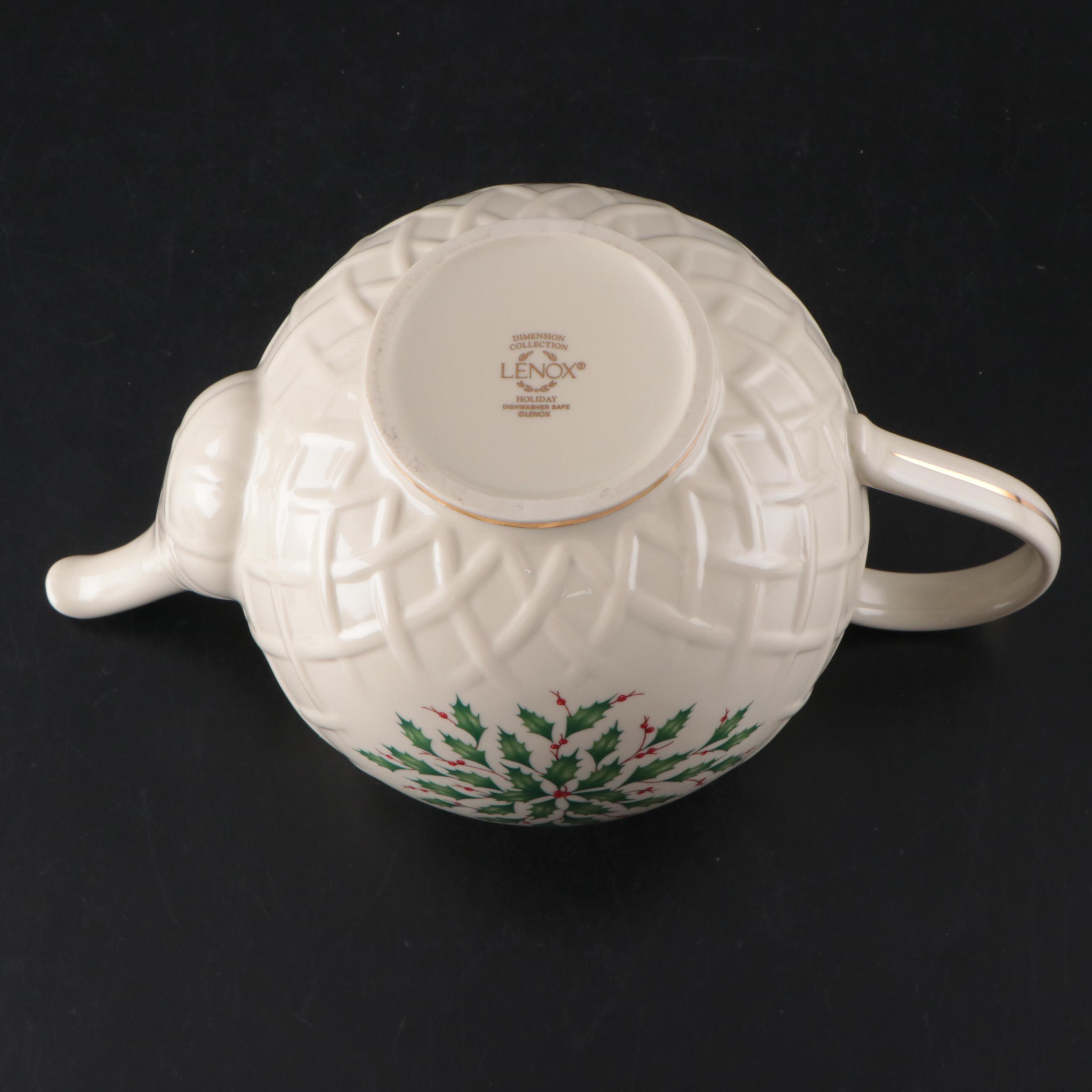 Lenox "Holiday Nouveau" Thermal Carafe, "Holiday" Porcelain Teapot and More