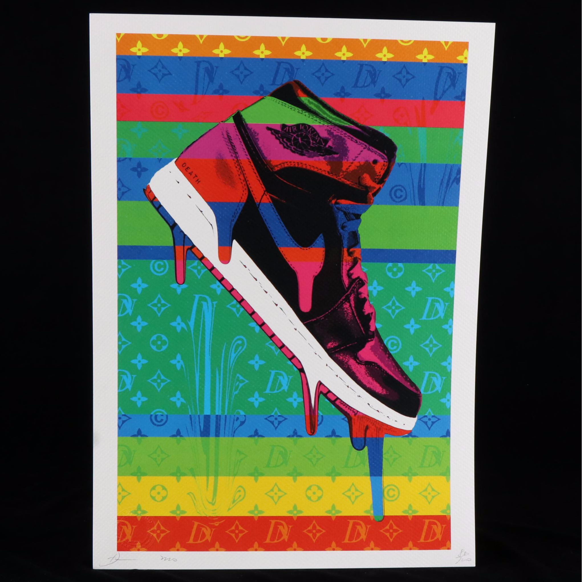 Death NYC Pop Art Graphic Print Homage to Nike Air Jordan, 2023