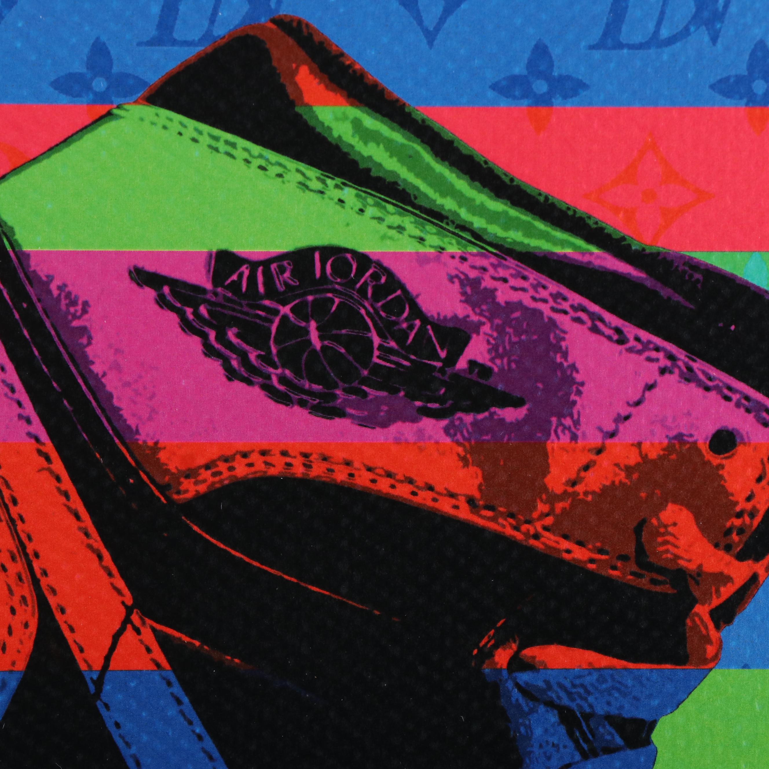 Death NYC Pop Art Graphic Print Homage to Nike Air Jordan, 2023