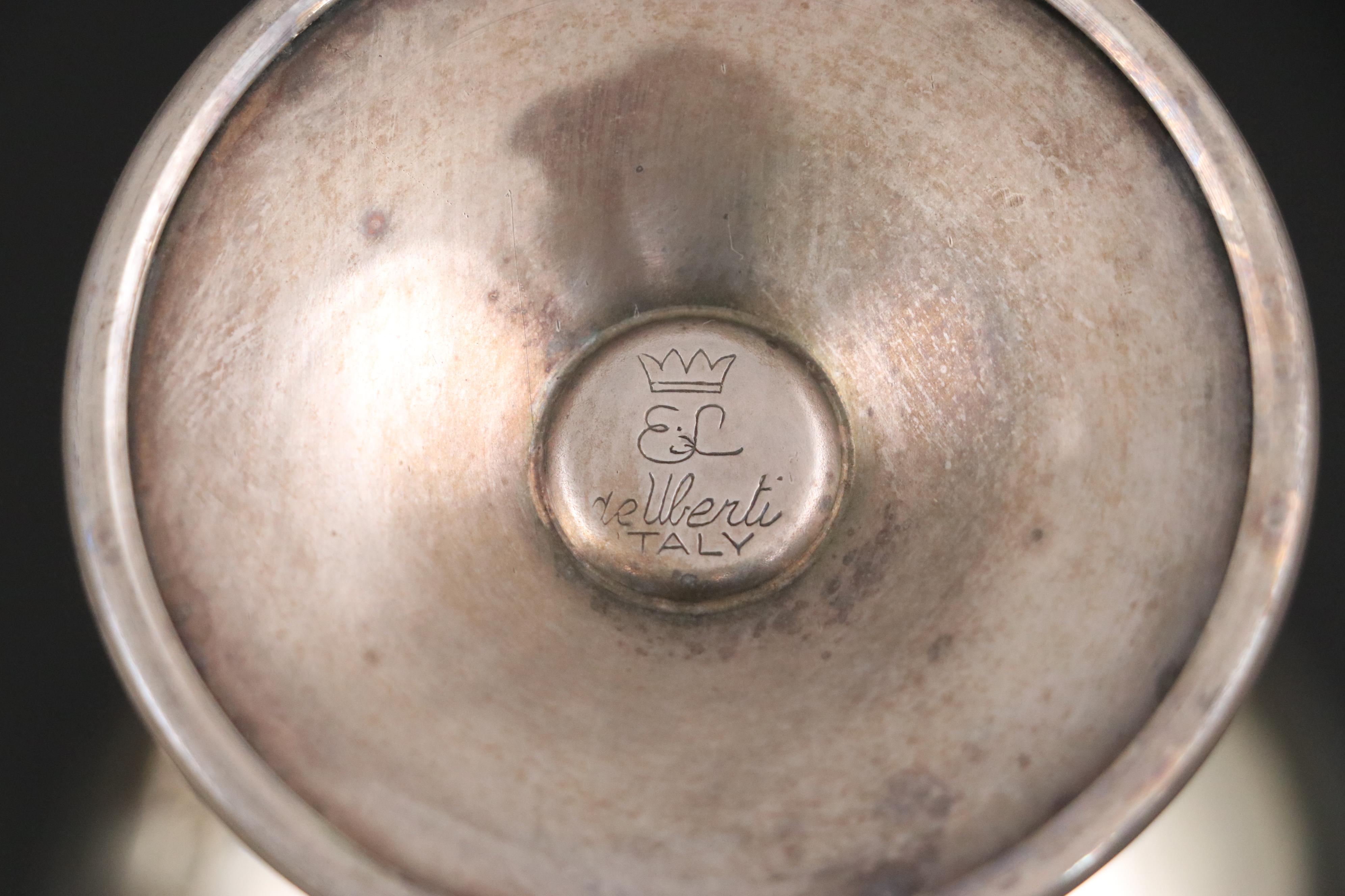 Italian El De Uberti Silver Plated Chalices, 1970s