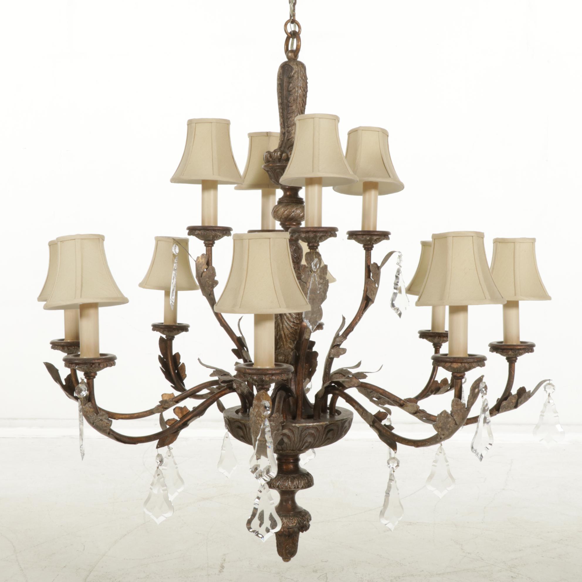 Neoclassical Twelve Light Chandelier, 21st Century Everything But The