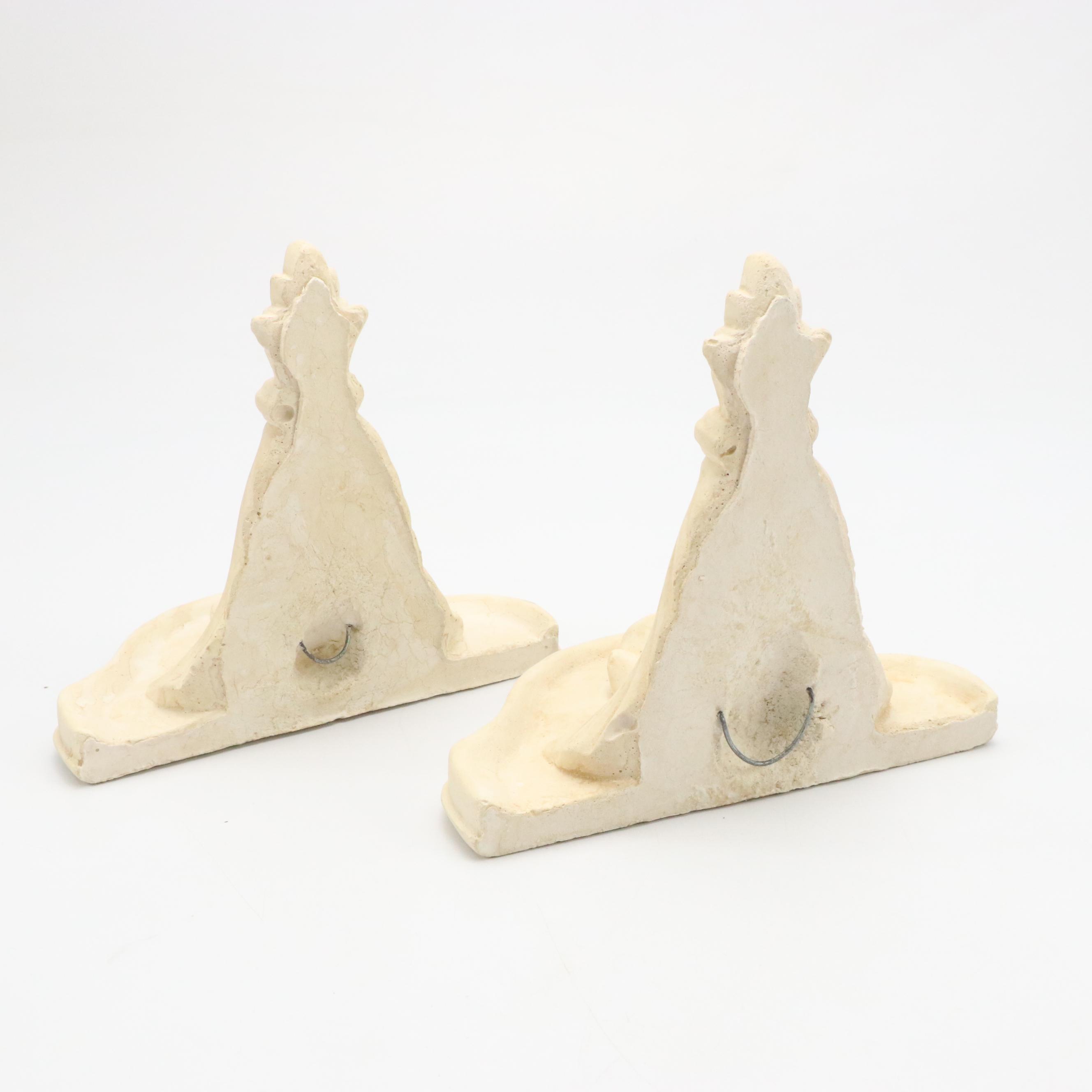 Chelsea House Flower Motif Decorative Plates & Neoclassical Style Wall Corbels